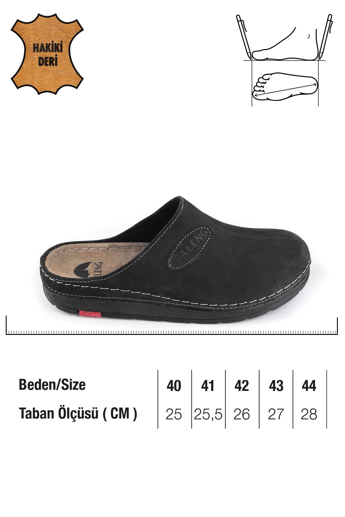 Gezer Kışlık Hakiki Deri Erkek Terlik - Görsel 3