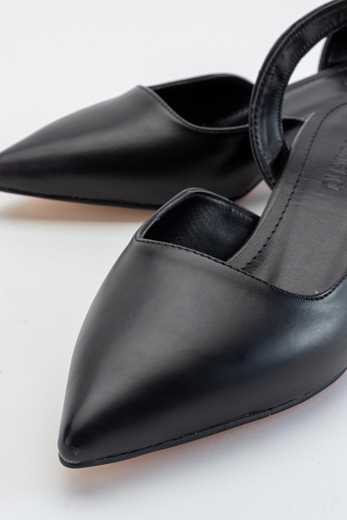 Kadın Topuklu Sandalet SİYAH CİLT - Görsel 4