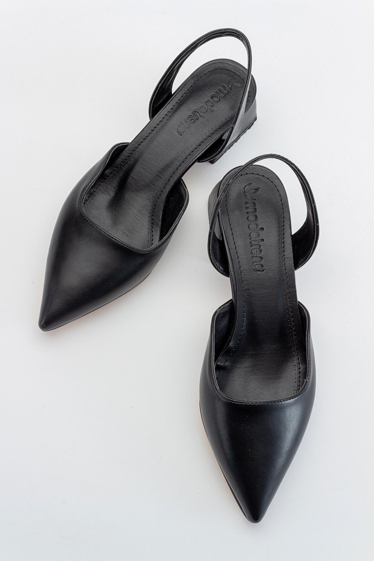 Kadın Topuklu Sandalet SİYAH CİLT - Görsel 6