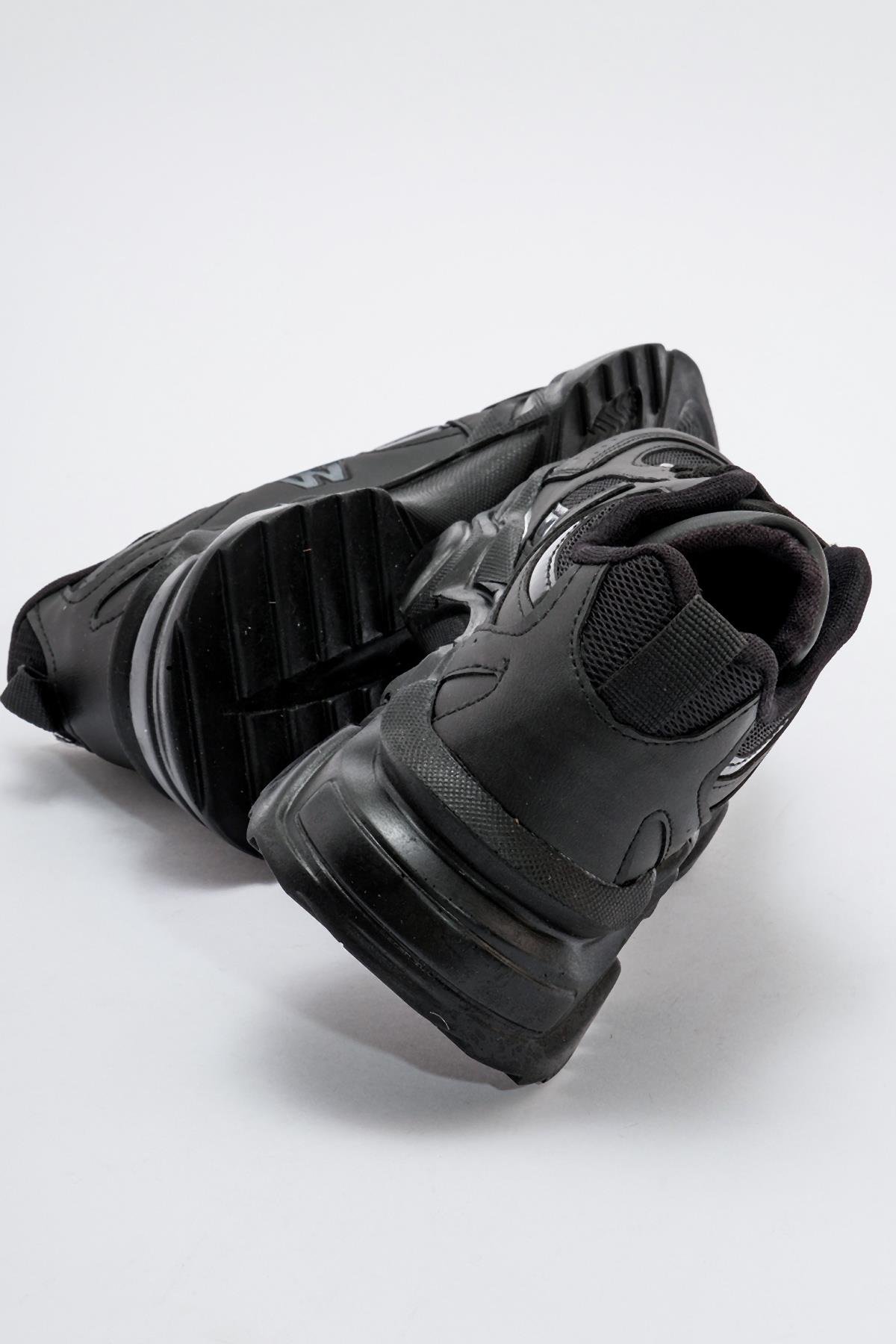 Kadın Bağcıklı Spor Ayakkabı SİYAH SİYAH - Görsel 5