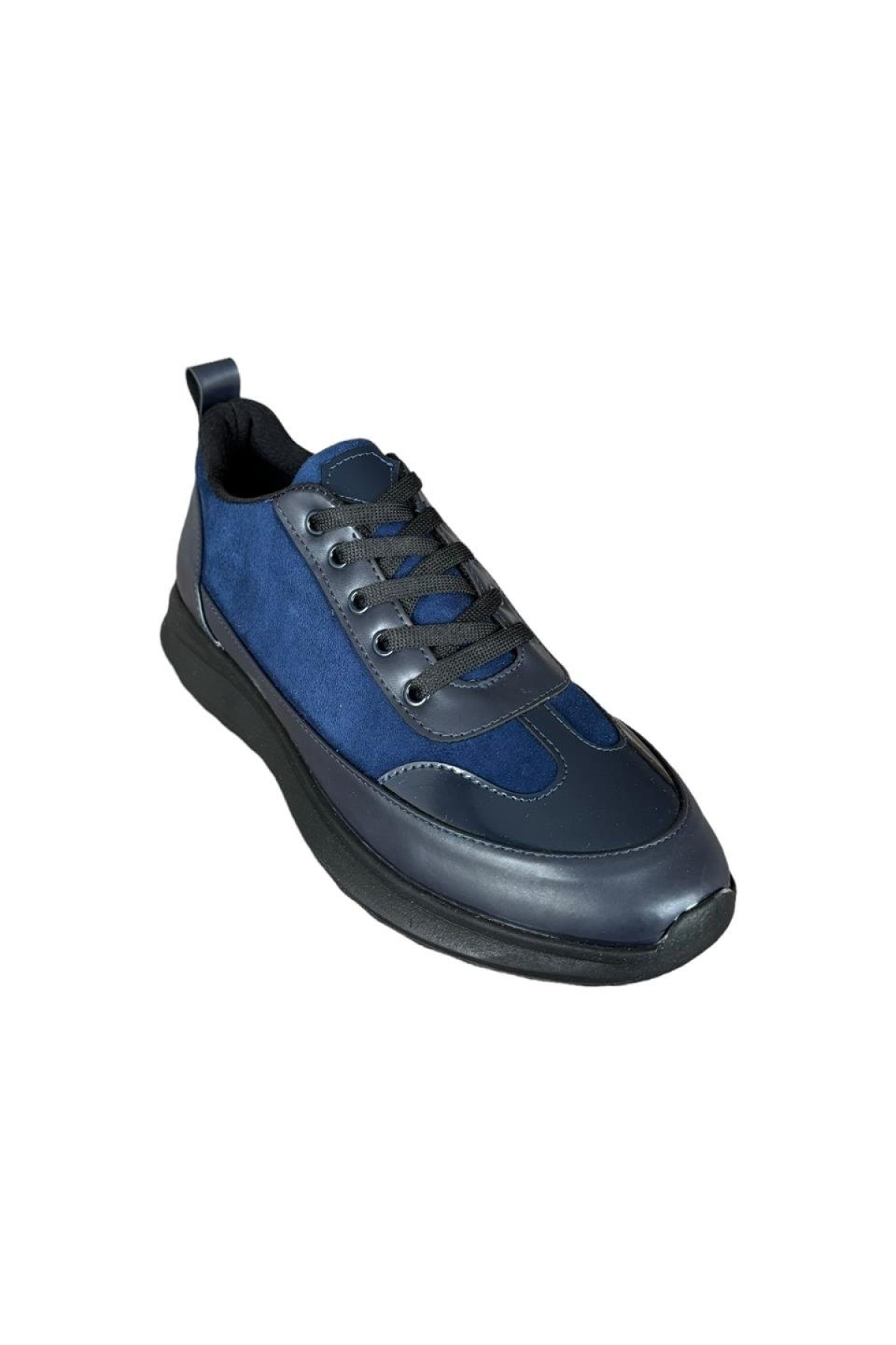 Bağcıklı Kadın Spor Sneaker Ayakkabı LACİVERT - Görsel 3