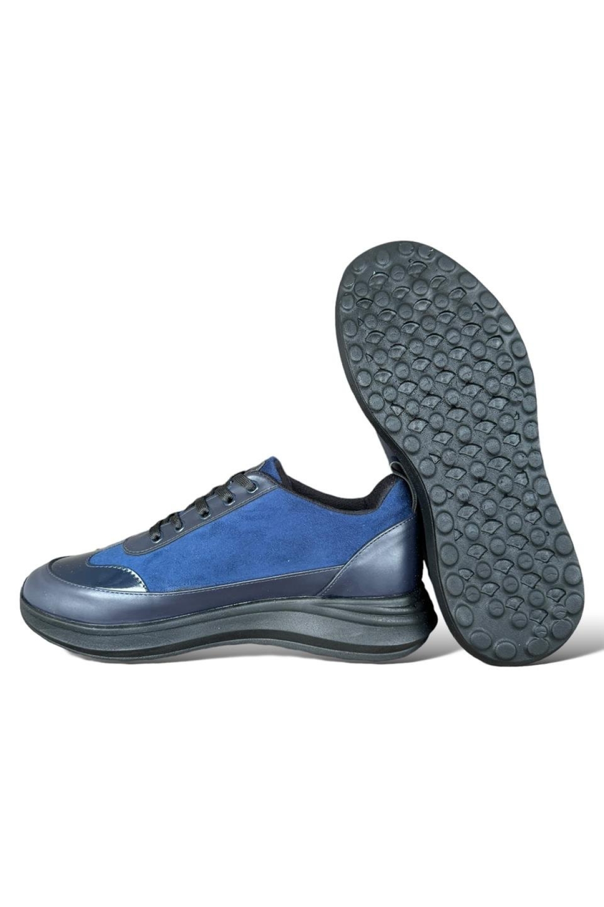 Bağcıklı Kadın Spor Sneaker Ayakkabı LACİVERT - Görsel 6