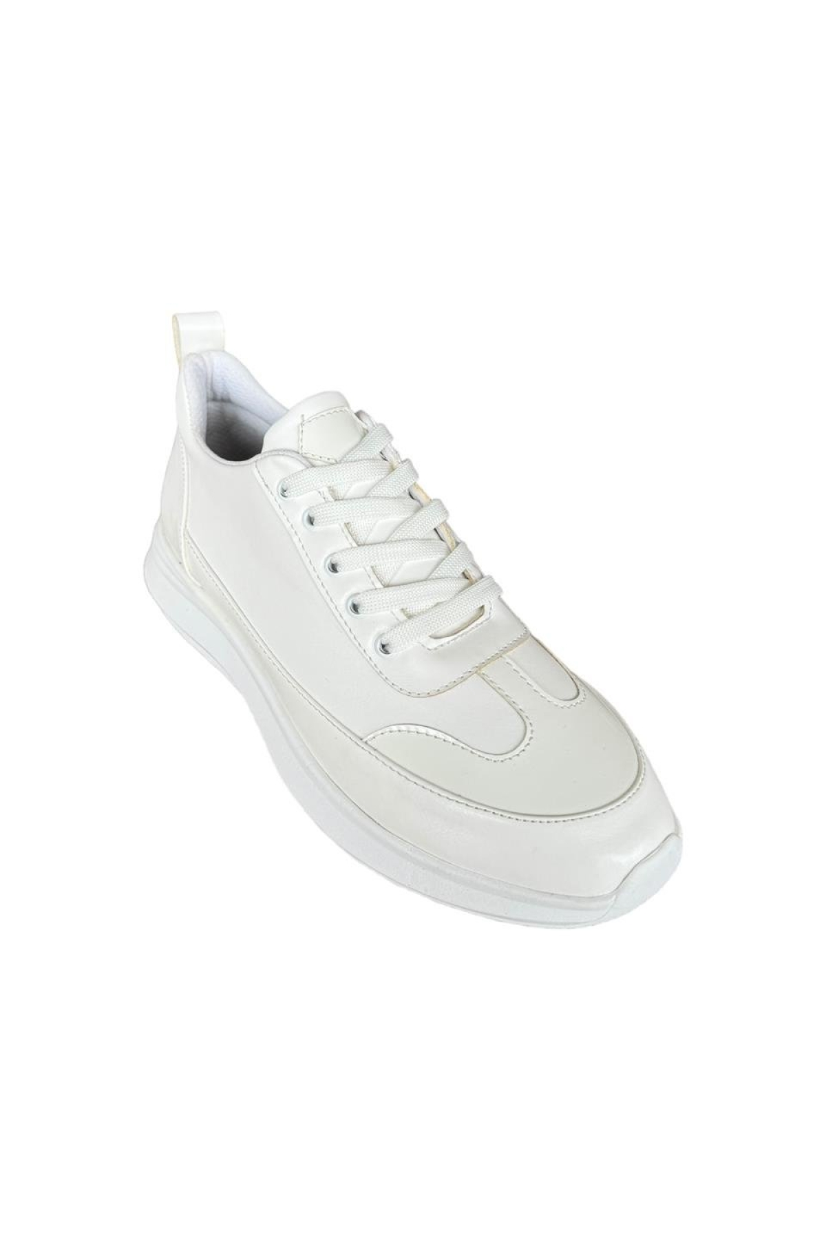 Bağcıklı Kadın Spor Sneaker Ayakkabı BEYAZ - Görsel 3