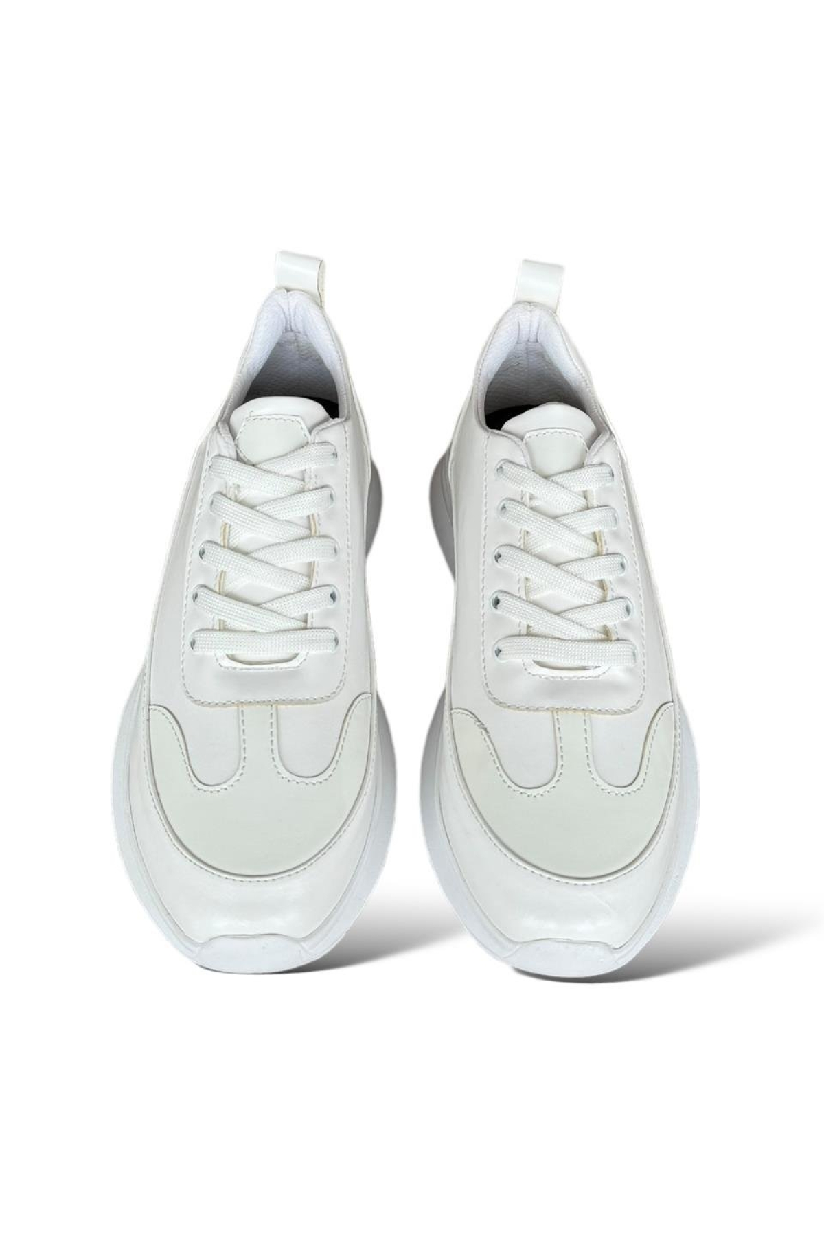 Bağcıklı Kadın Spor Sneaker Ayakkabı BEYAZ - Görsel 5