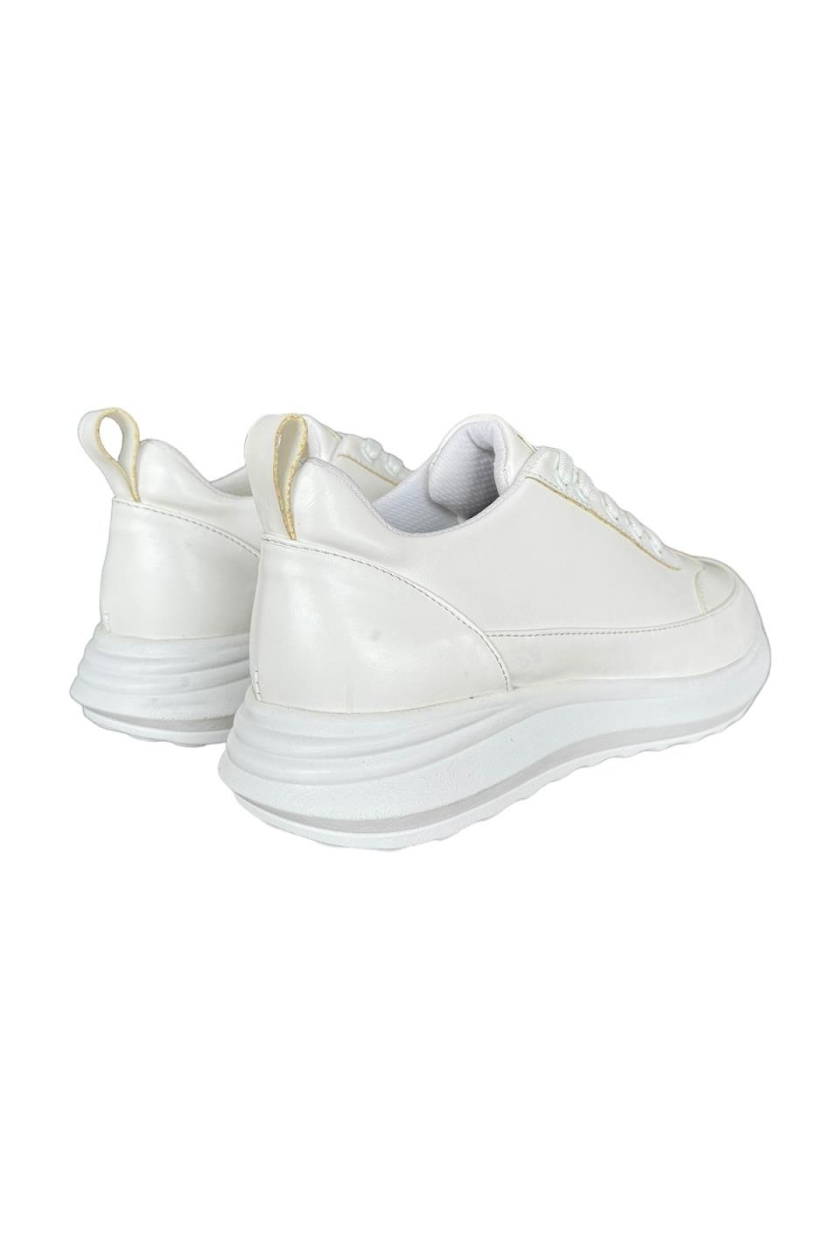 Bağcıklı Kadın Spor Sneaker Ayakkabı BEYAZ - Görsel 6