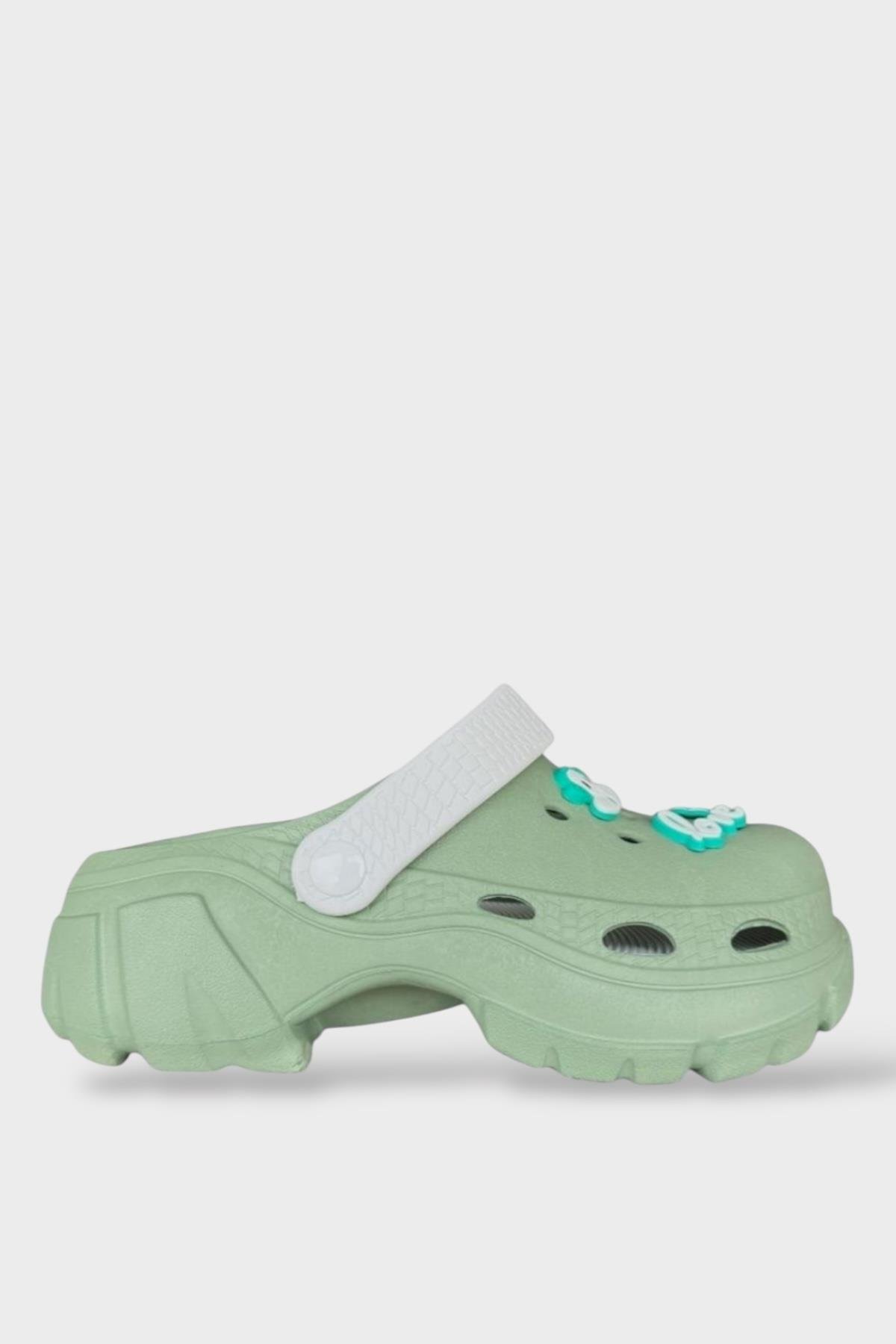 Yüksek Taban Kadın Sandalet SU YEŞİLİ - Görsel 2