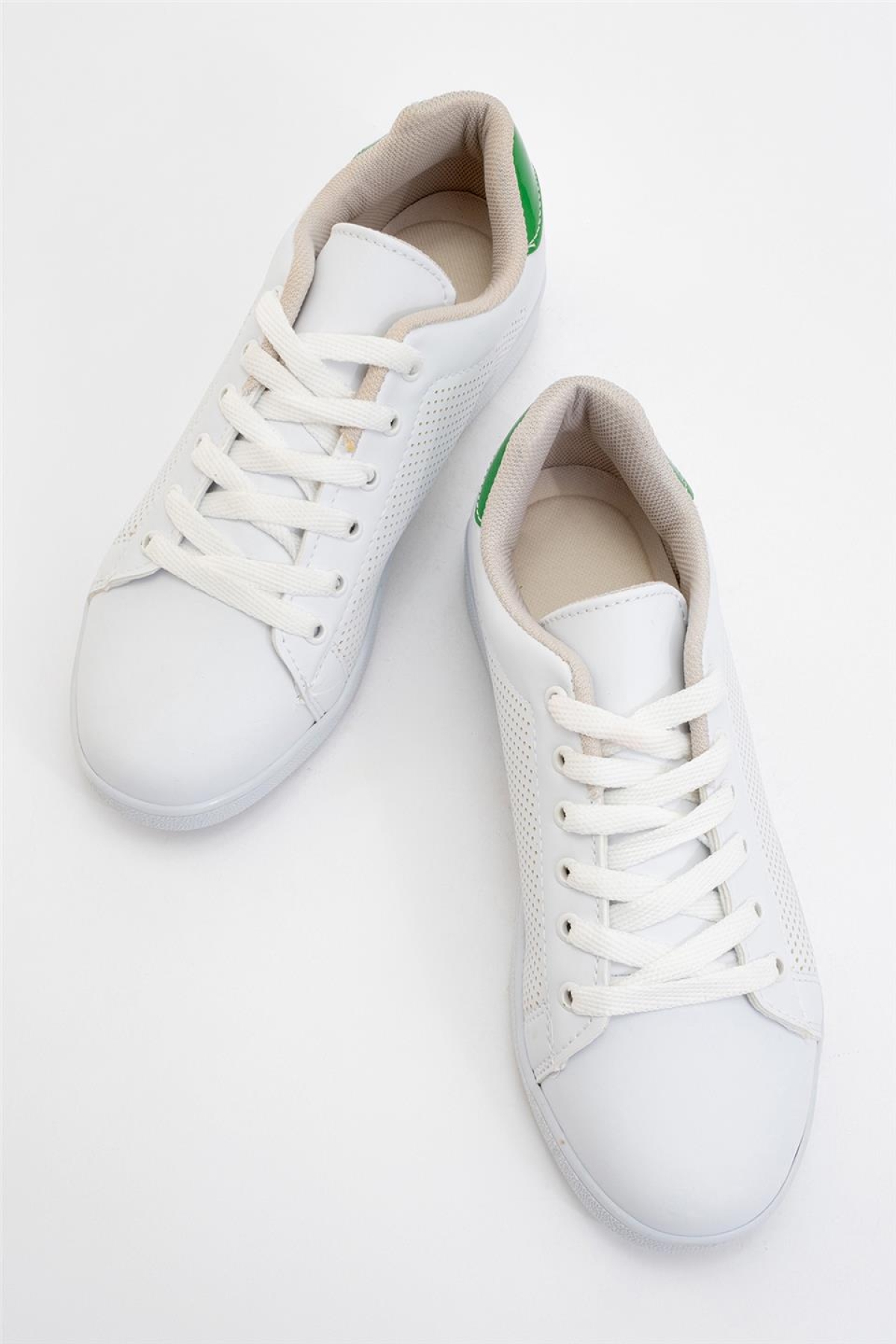 Kadın Spor Sneaker Ayakkabı BEYAZ - YEŞİL - Görsel 7
