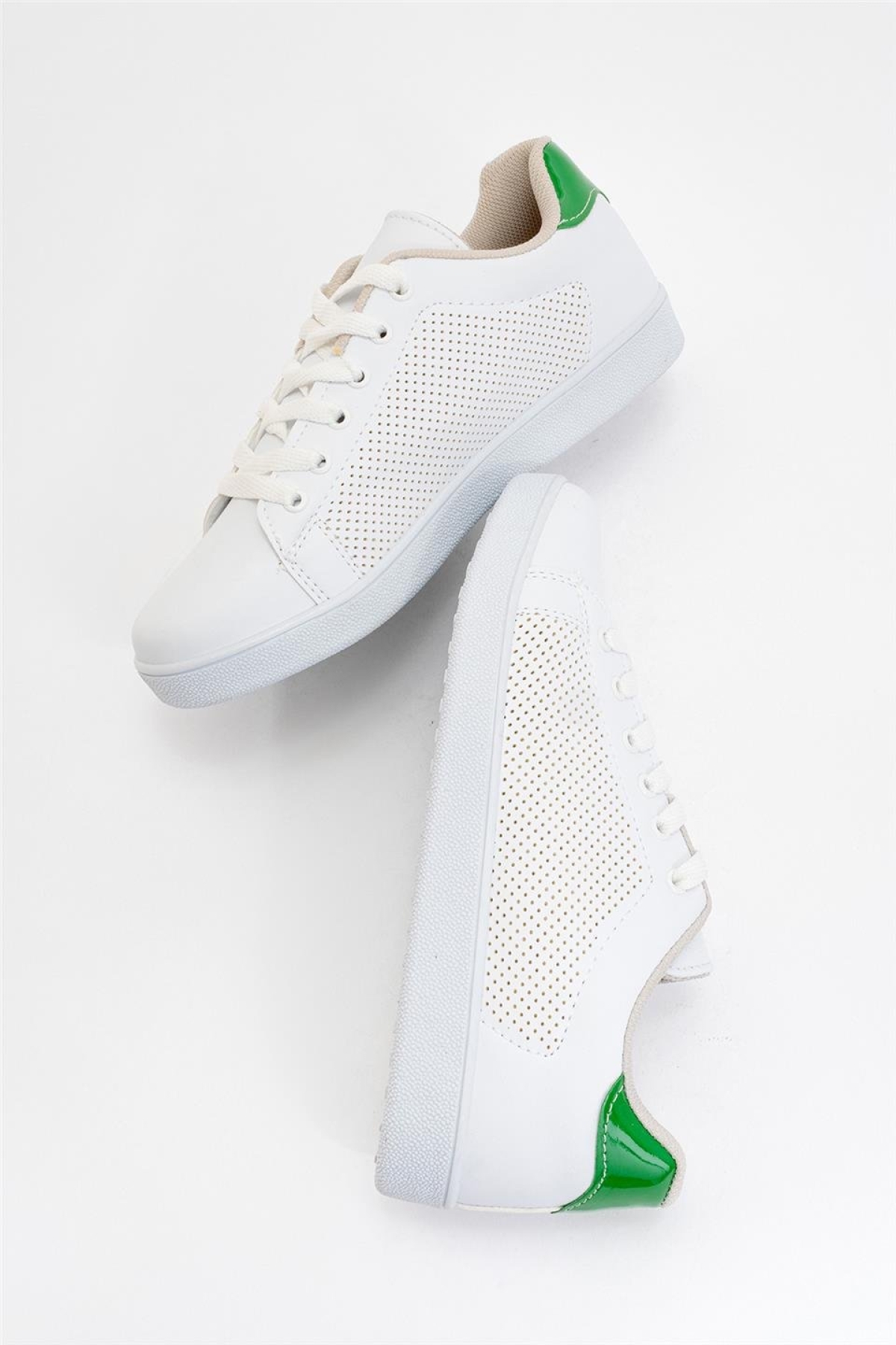 Kadın Spor Sneaker Ayakkabı BEYAZ - YEŞİL - Görsel 8
