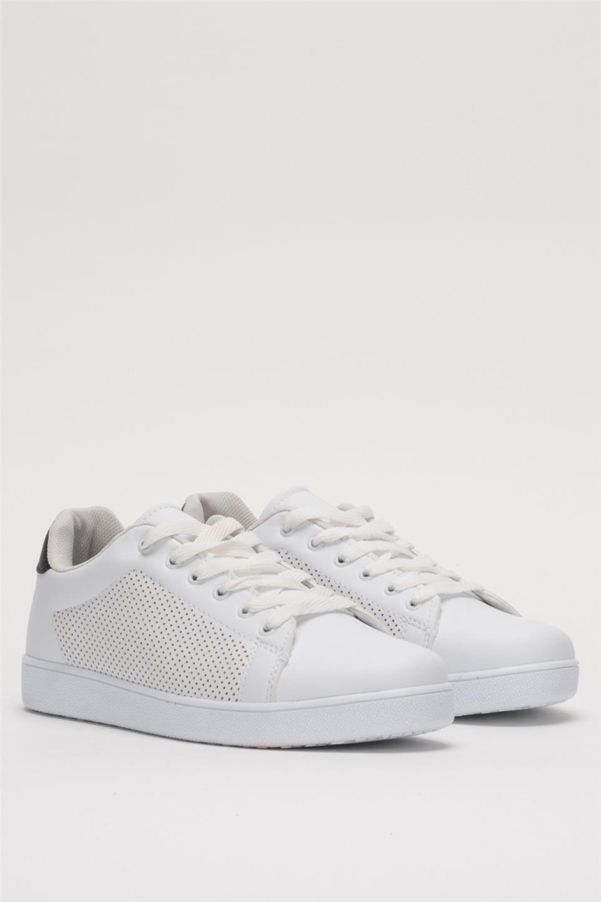 Kadın Spor Sneaker Ayakkabı BEYAZ - SİYAH - Görsel 4