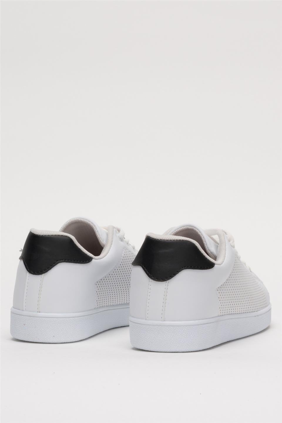 Kadın Spor Sneaker Ayakkabı BEYAZ - SİYAH - Görsel 5