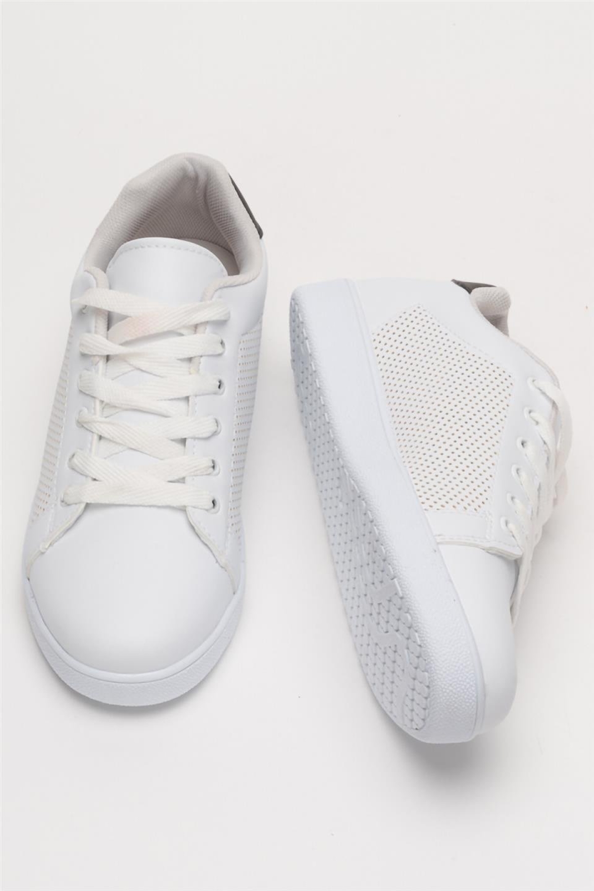 Kadın Spor Sneaker Ayakkabı BEYAZ - SİYAH - Görsel 8