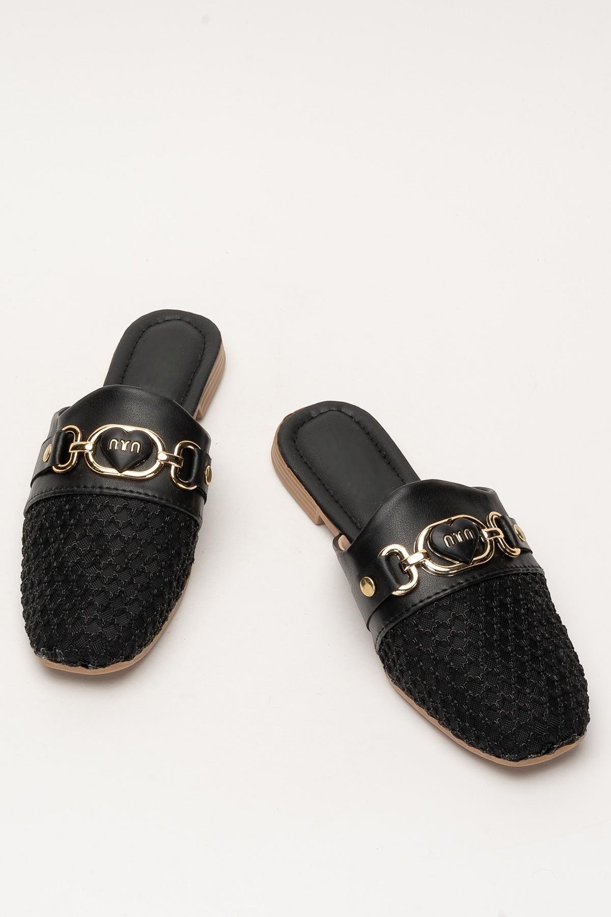 Kadın Tokalı FileliTerlik SİYAH - Görsel 7