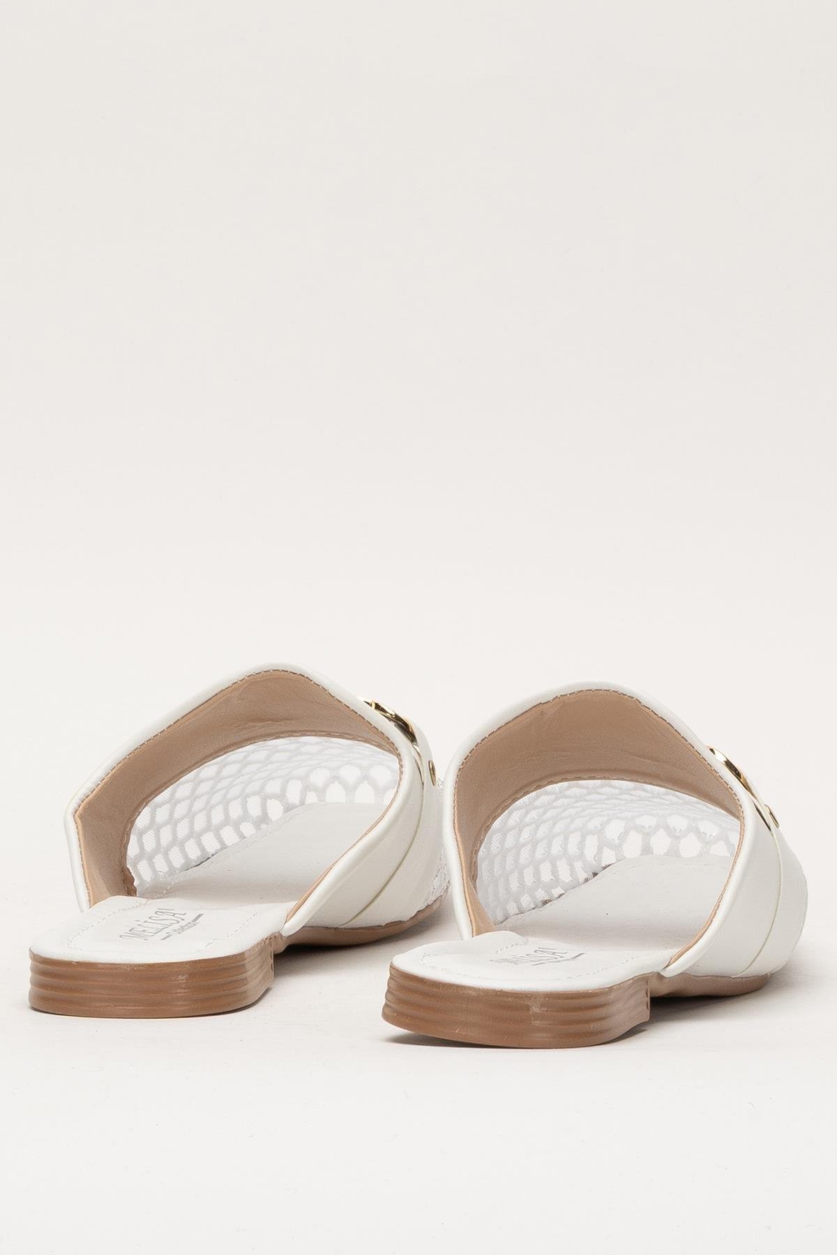 Kadın Tokalı FileliTerlik BEYAZ - Görsel 5