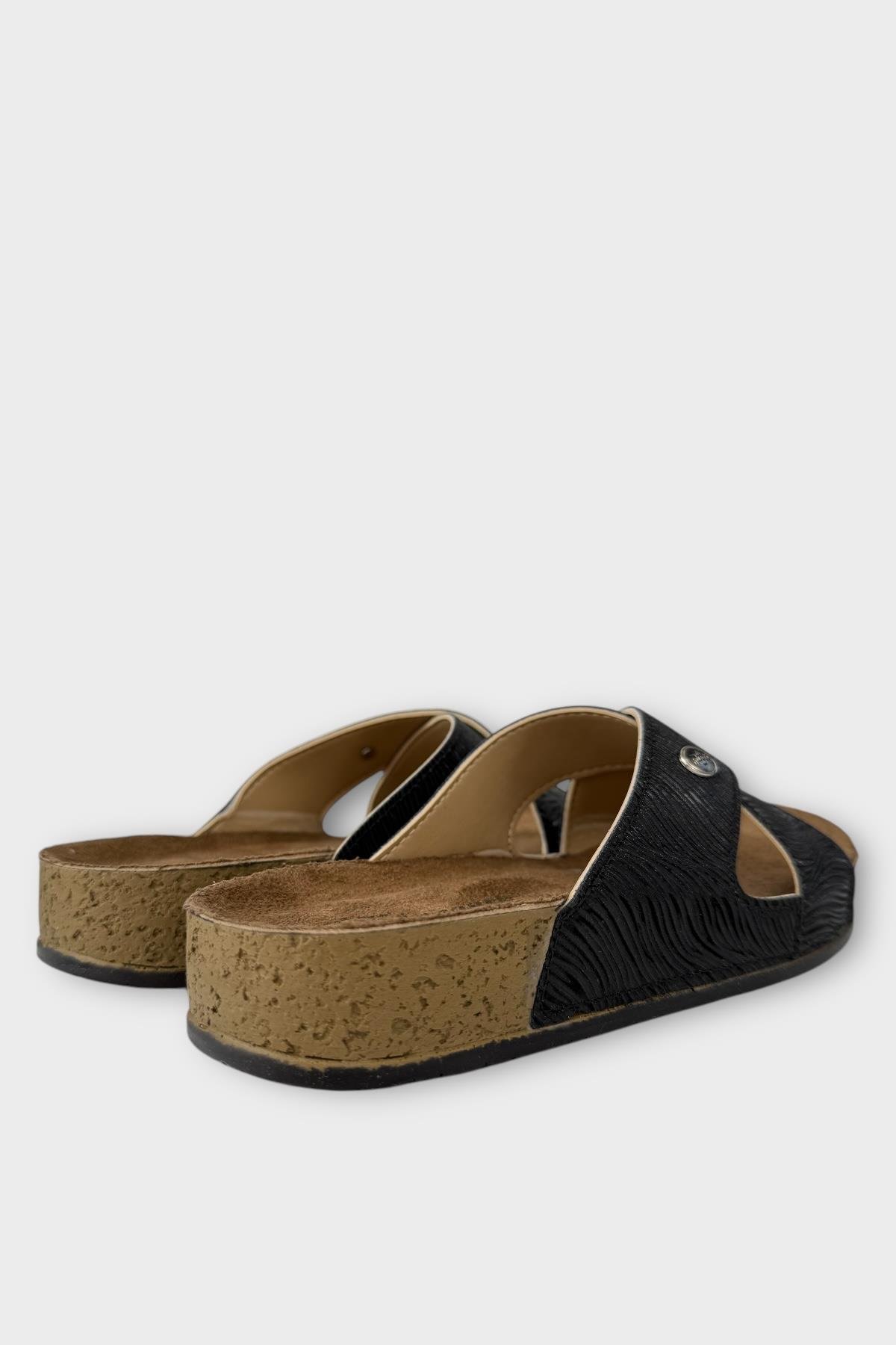 Kadın Günlük Terlik Çapraz Şık Ortopedik Yazlık Ev Plaj Tatil Terliği SİYAH - Görsel 6