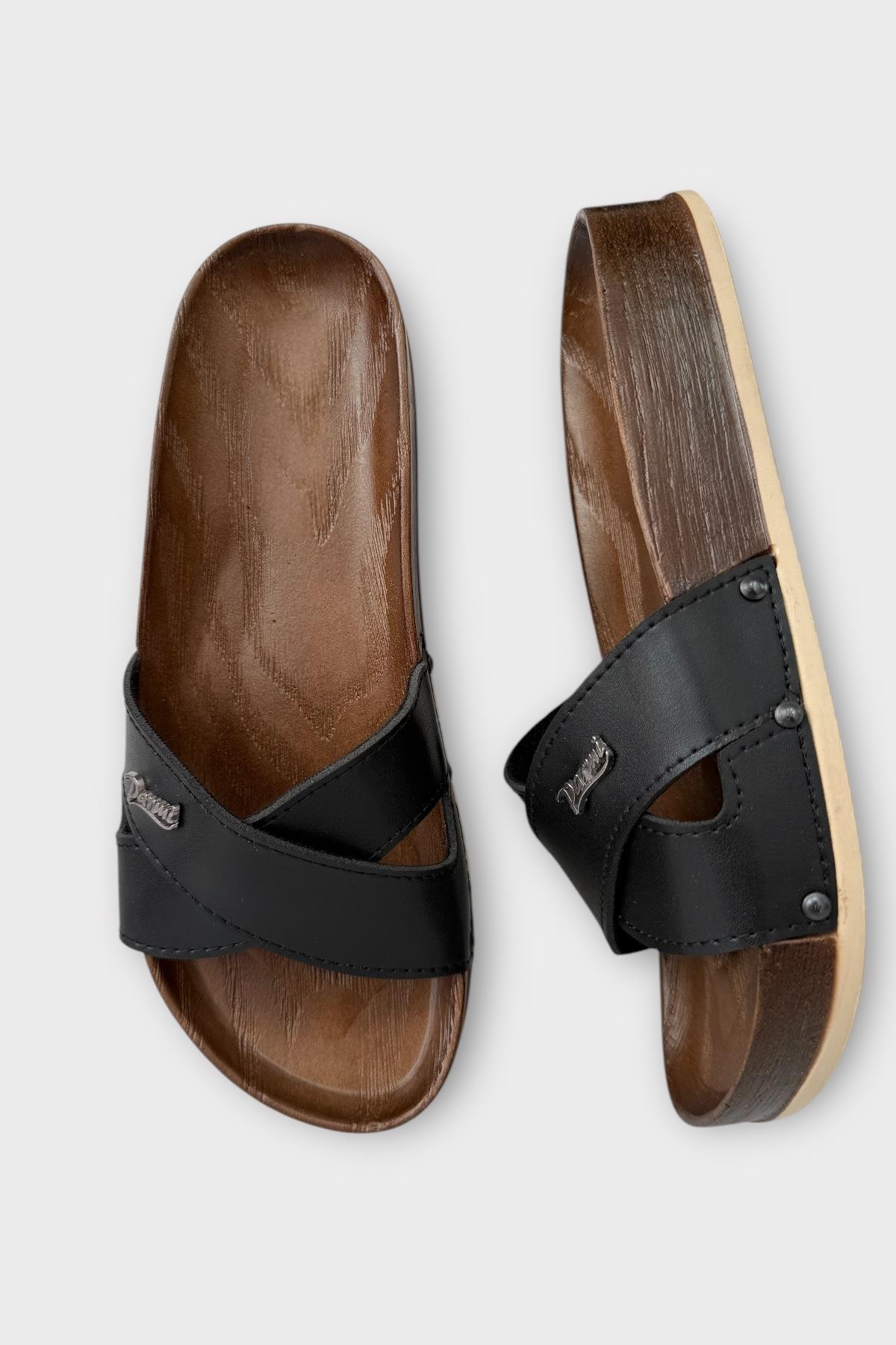 Kadın Günlük Terlik Çapraz Şık Ortopedik Yazlık Ev Plaj Tatil İş Terliği SİYAH - Görsel 7