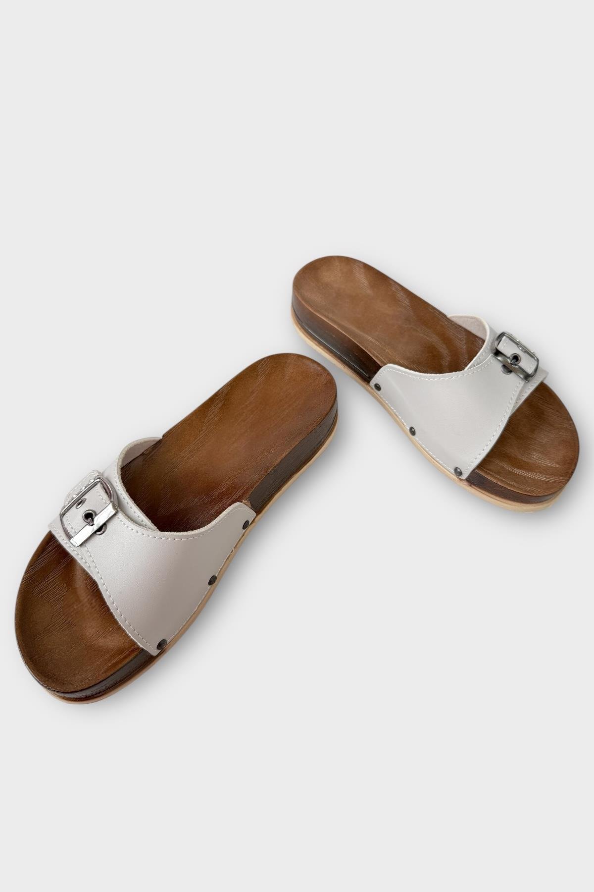 Kadın Günlük Terlik Ayarlanabilir Tek Bant Şık Ortopedik Yazlık Ev Plaj Tatil İş Terliği GRİ - Görsel 4