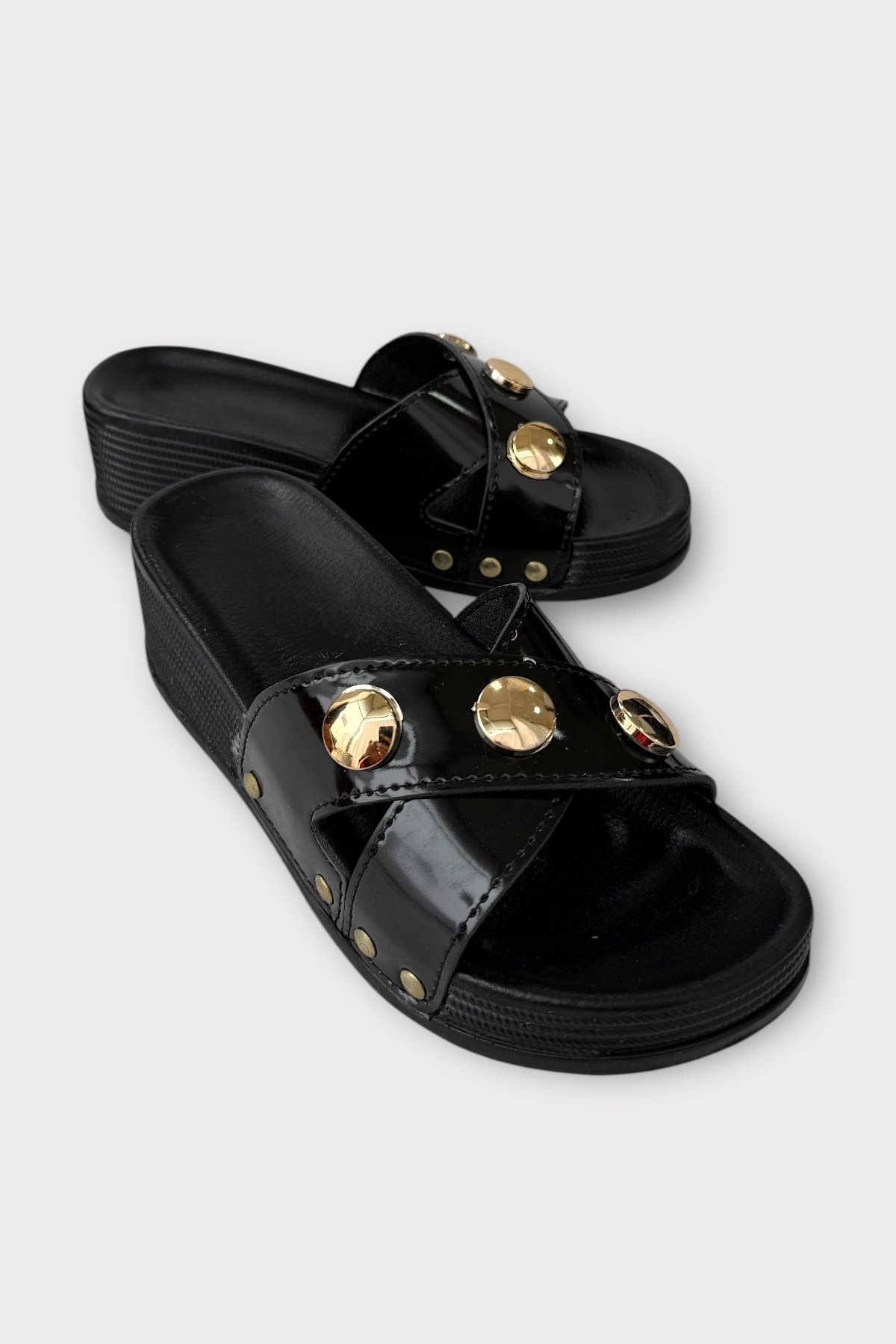 Kadın Günlük Terlik Şık Ortopedik Yazlık Ev Plaj Tatil İş Terliği SİYAH - Görsel 3