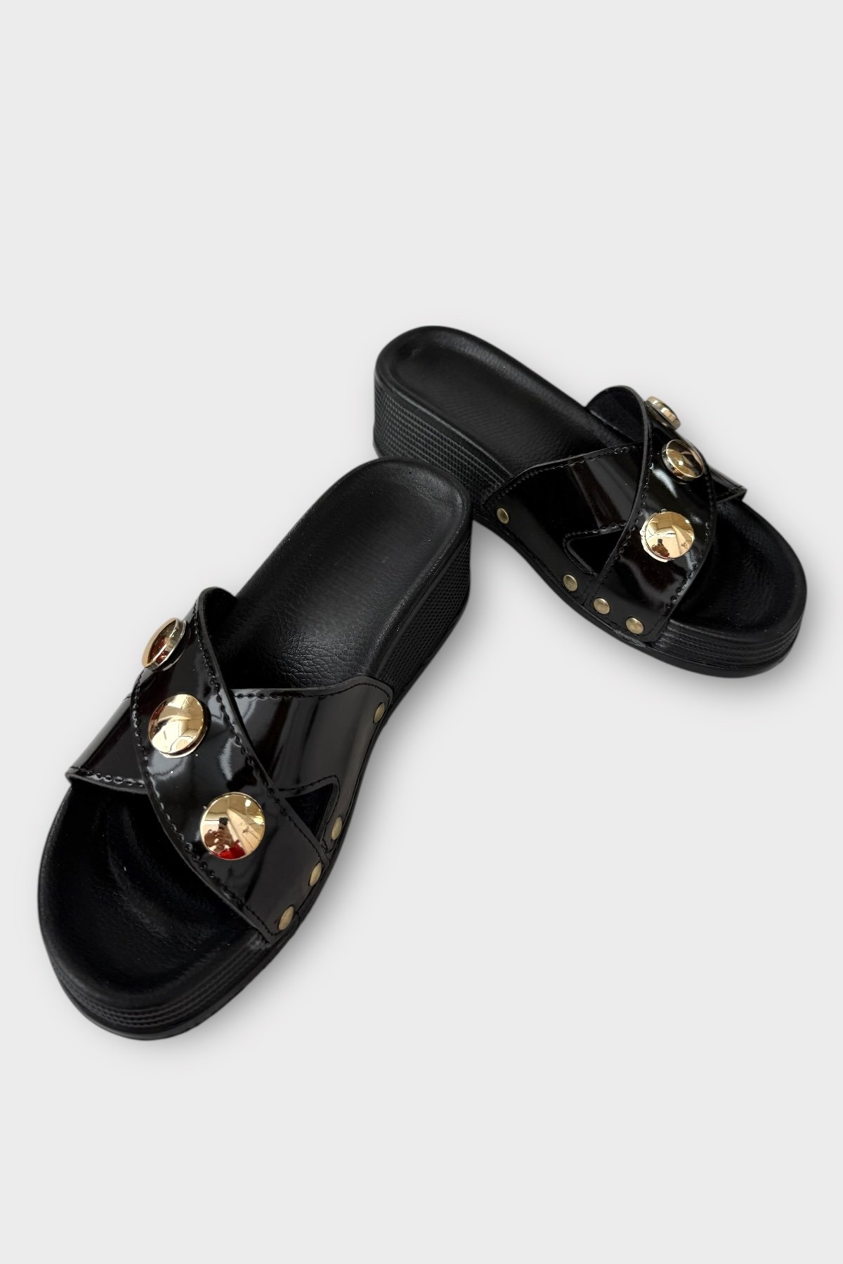 Kadın Günlük Terlik Şık Ortopedik Yazlık Ev Plaj Tatil İş Terliği SİYAH - Görsel 4