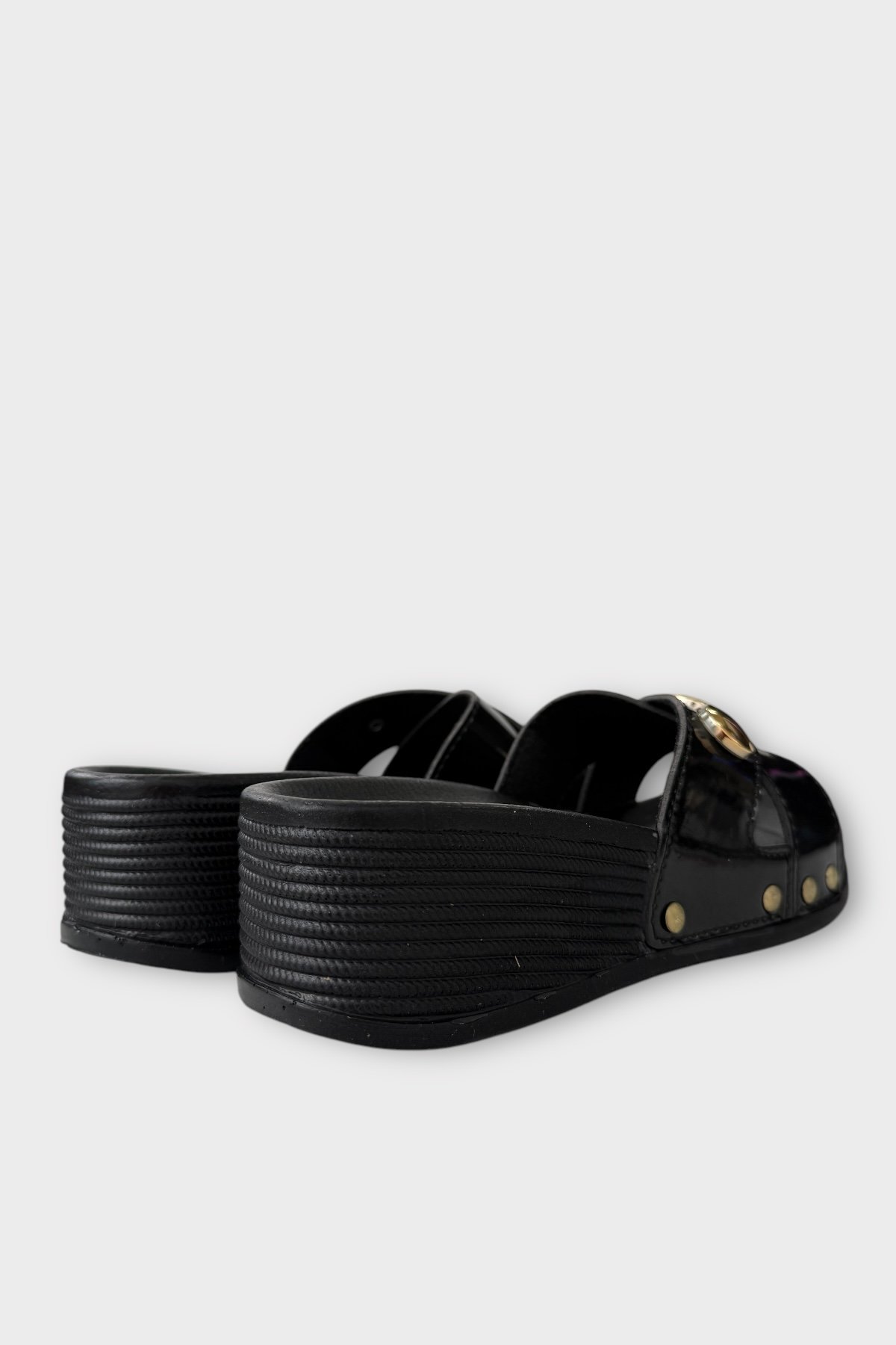 Kadın Günlük Terlik Şık Ortopedik Yazlık Ev Plaj Tatil İş Terliği SİYAH - Görsel 6