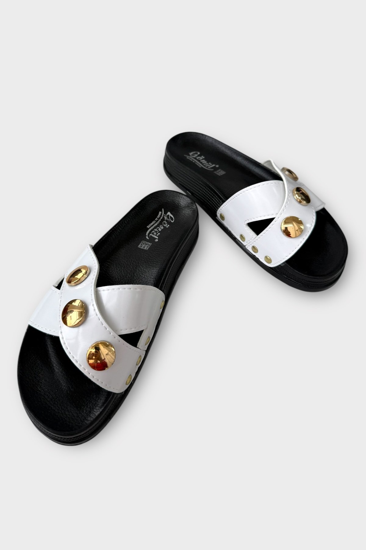 Kadın Günlük Terlik Çapraz Şık Ortopedik Yazlık Ev Plaj Tatil İş Terliği BEYAZ - Görsel 4