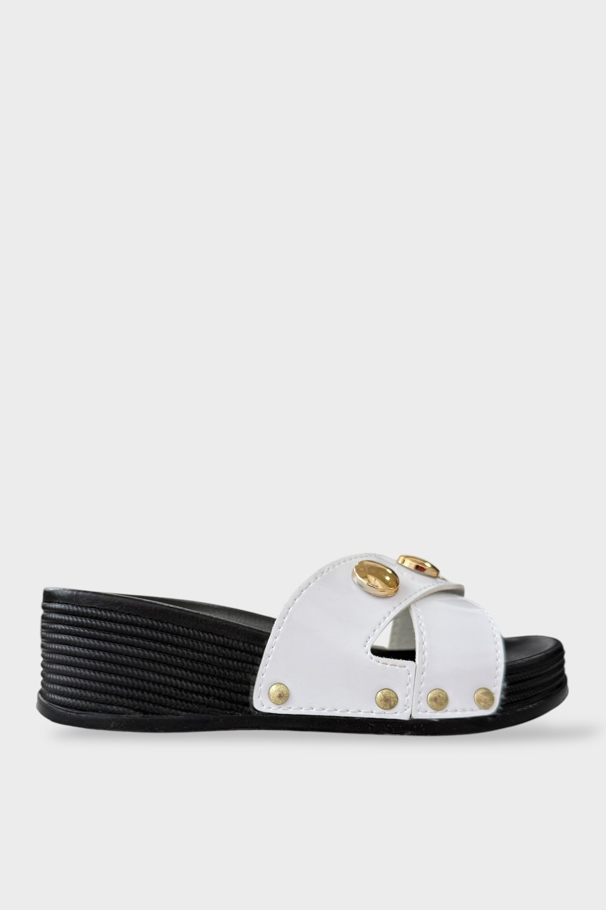 Kadın Günlük Terlik Şık Ortopedik Yazlık Ev Plaj Tatil İş Terliği BEYAZ - Görsel 2