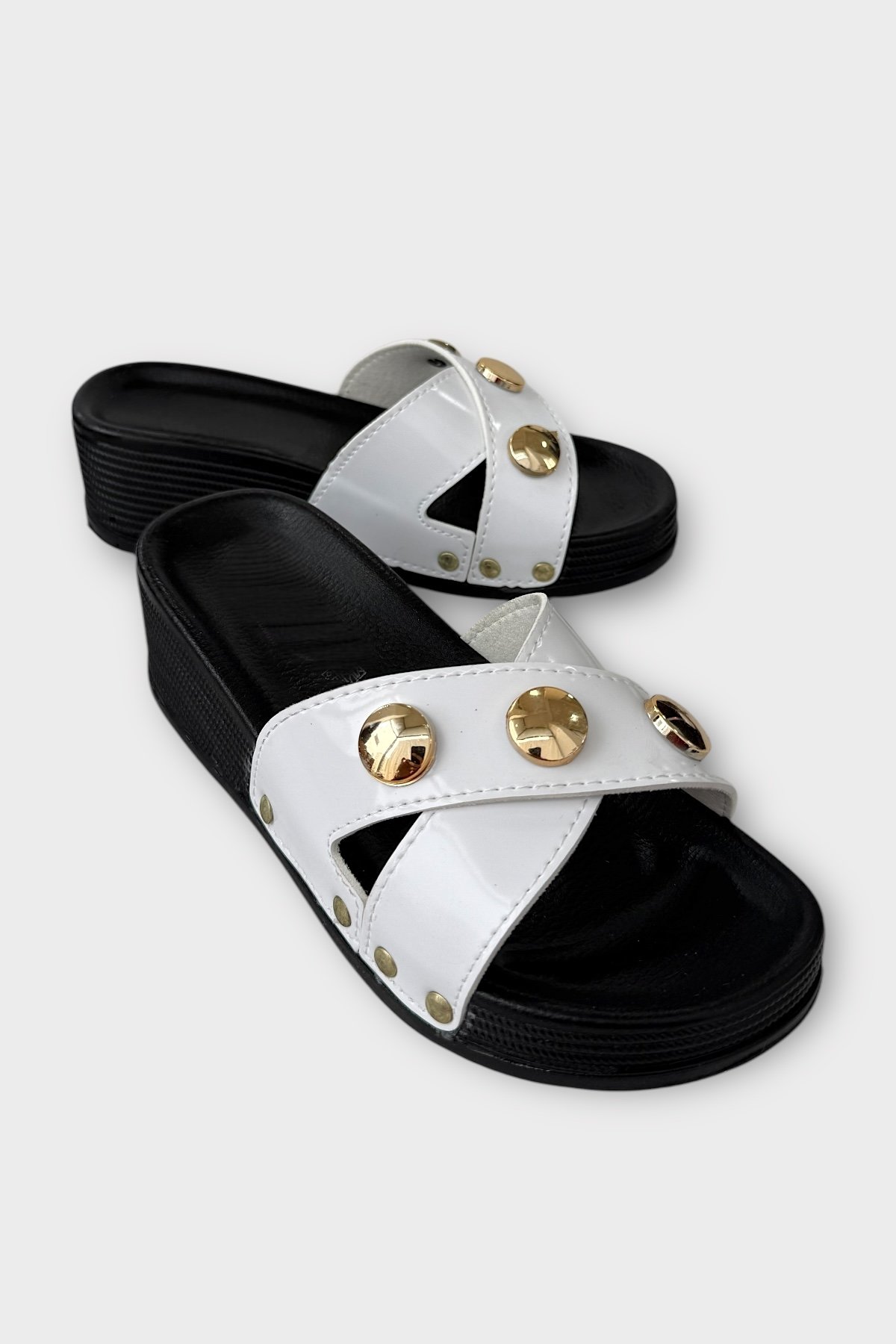 Kadın Günlük Terlik Şık Ortopedik Yazlık Ev Plaj Tatil İş Terliği BEYAZ - Görsel 3