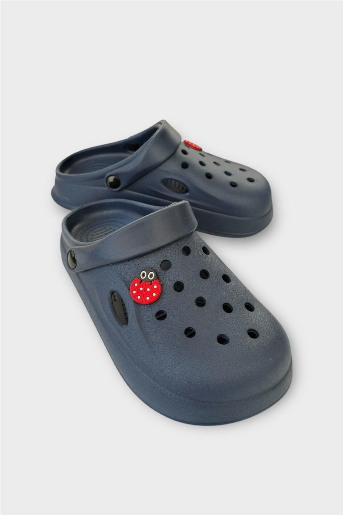 Kadın Comfort Uğur Böceği Tokalı Medikal Hemşire Sabo Terlik LACİVERT - Görsel 3