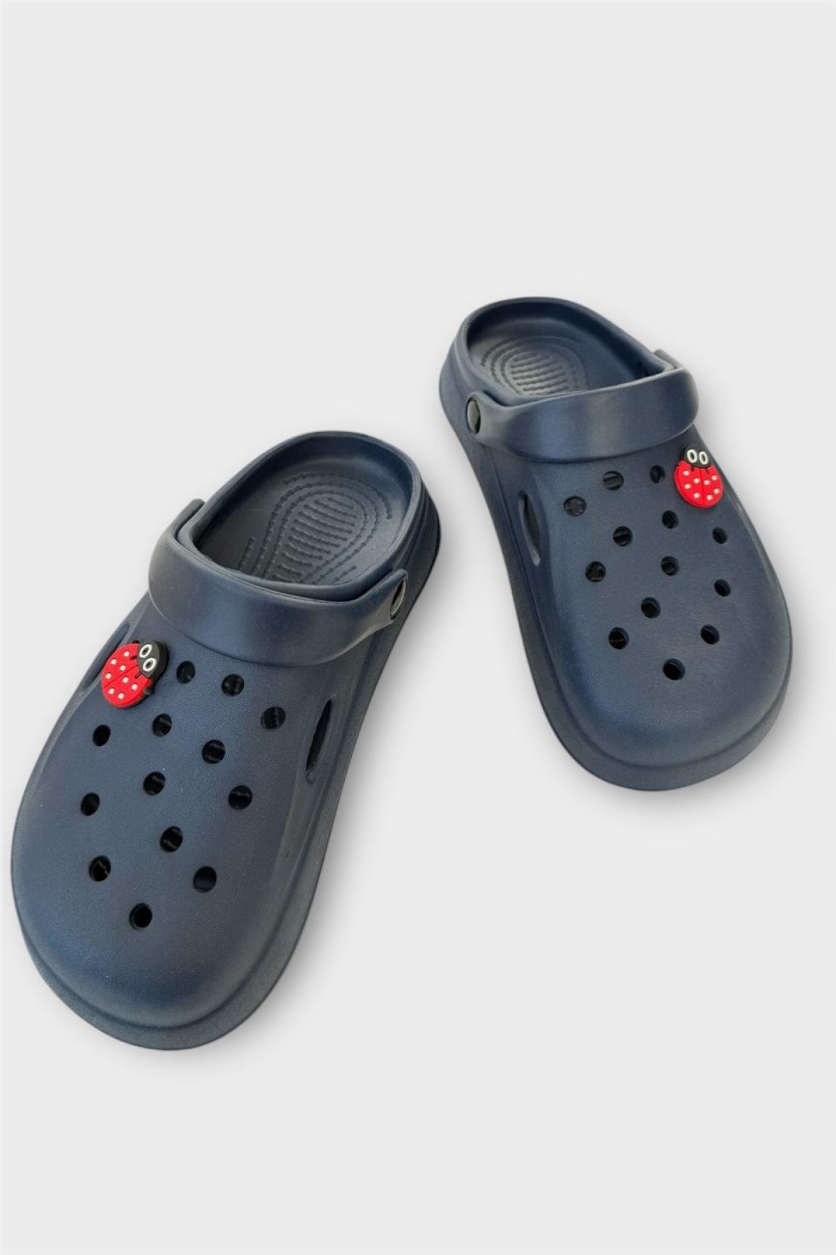 Kadın Comfort Uğur Böceği Tokalı Medikal Hemşire Sabo Terlik LACİVERT - Görsel 4