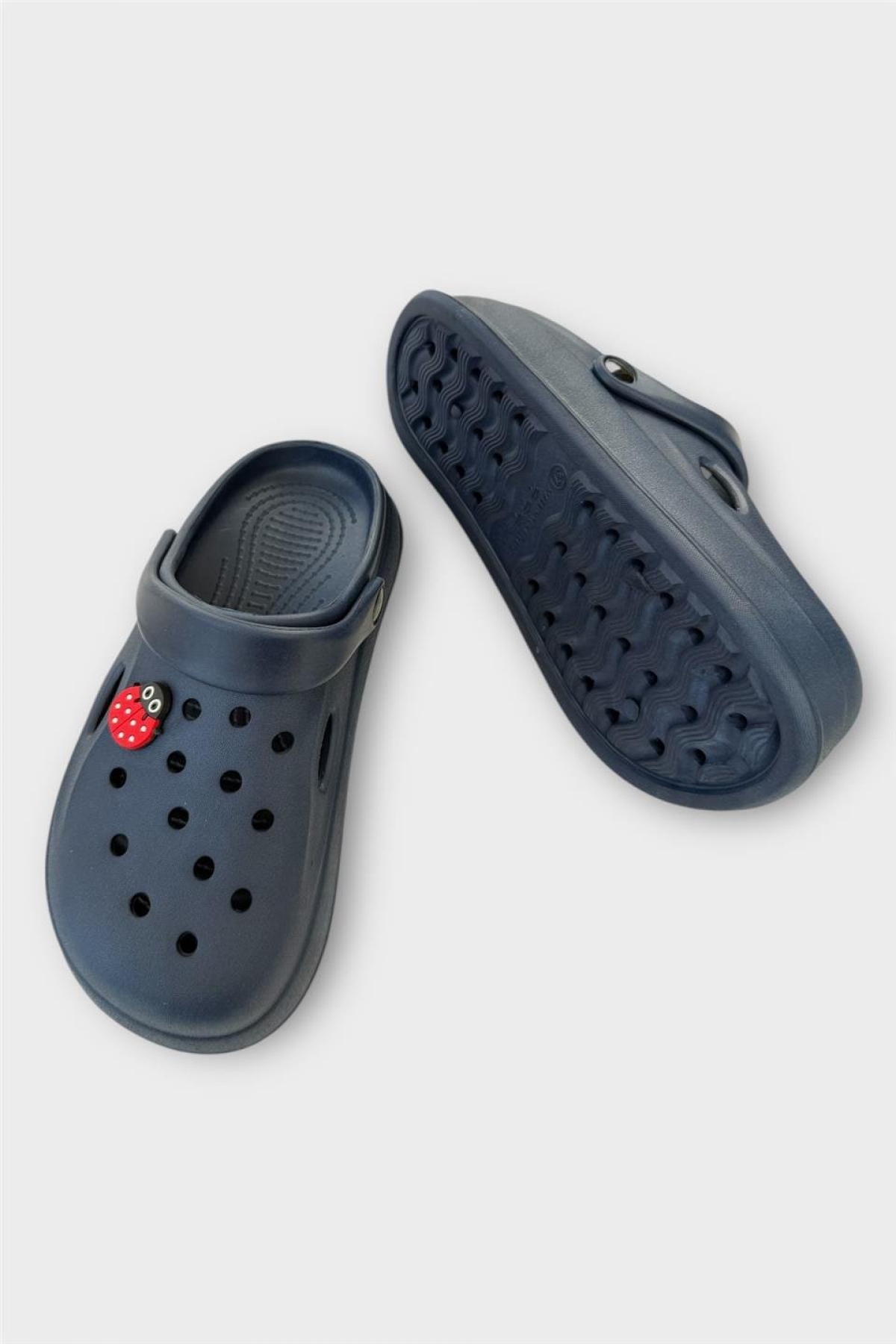 Kadın Comfort Uğur Böceği Tokalı Medikal Hemşire Sabo Terlik LACİVERT - Görsel 5