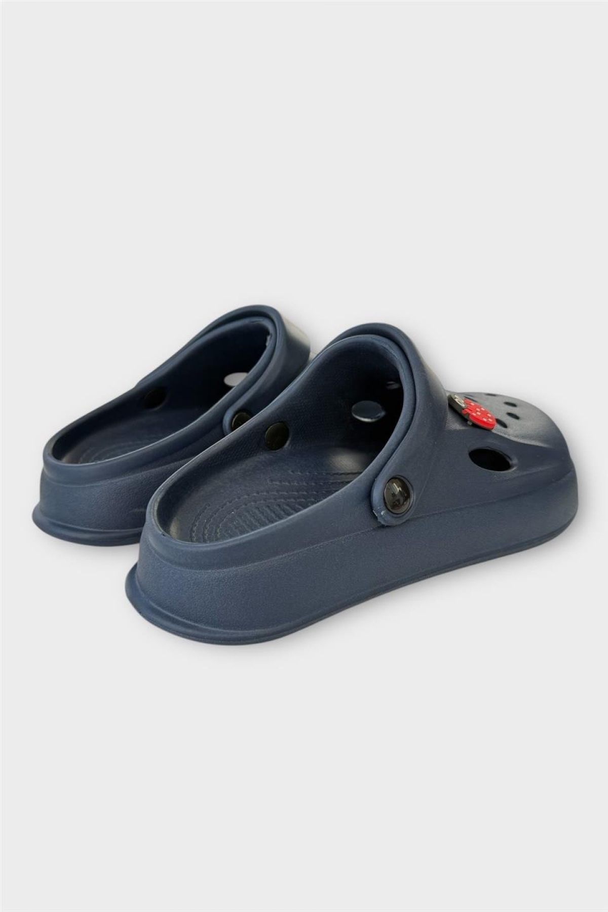 Kadın Comfort Uğur Böceği Tokalı Medikal Hemşire Sabo Terlik LACİVERT - Görsel 6