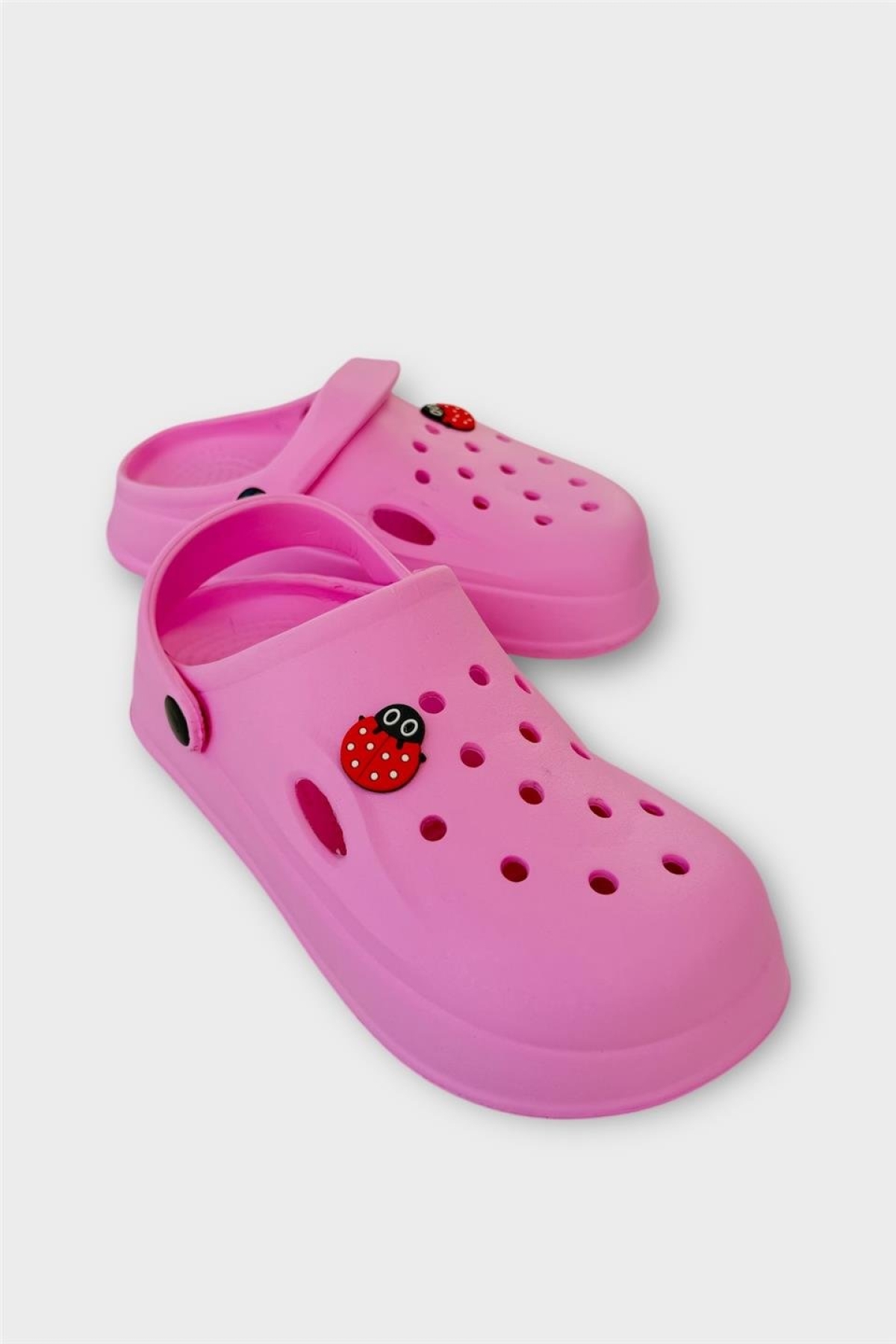 Kadın Comfort Uğur Böceği Tokalı Medikal Hemşire Sabo Terlik PEMBE - Görsel 3
