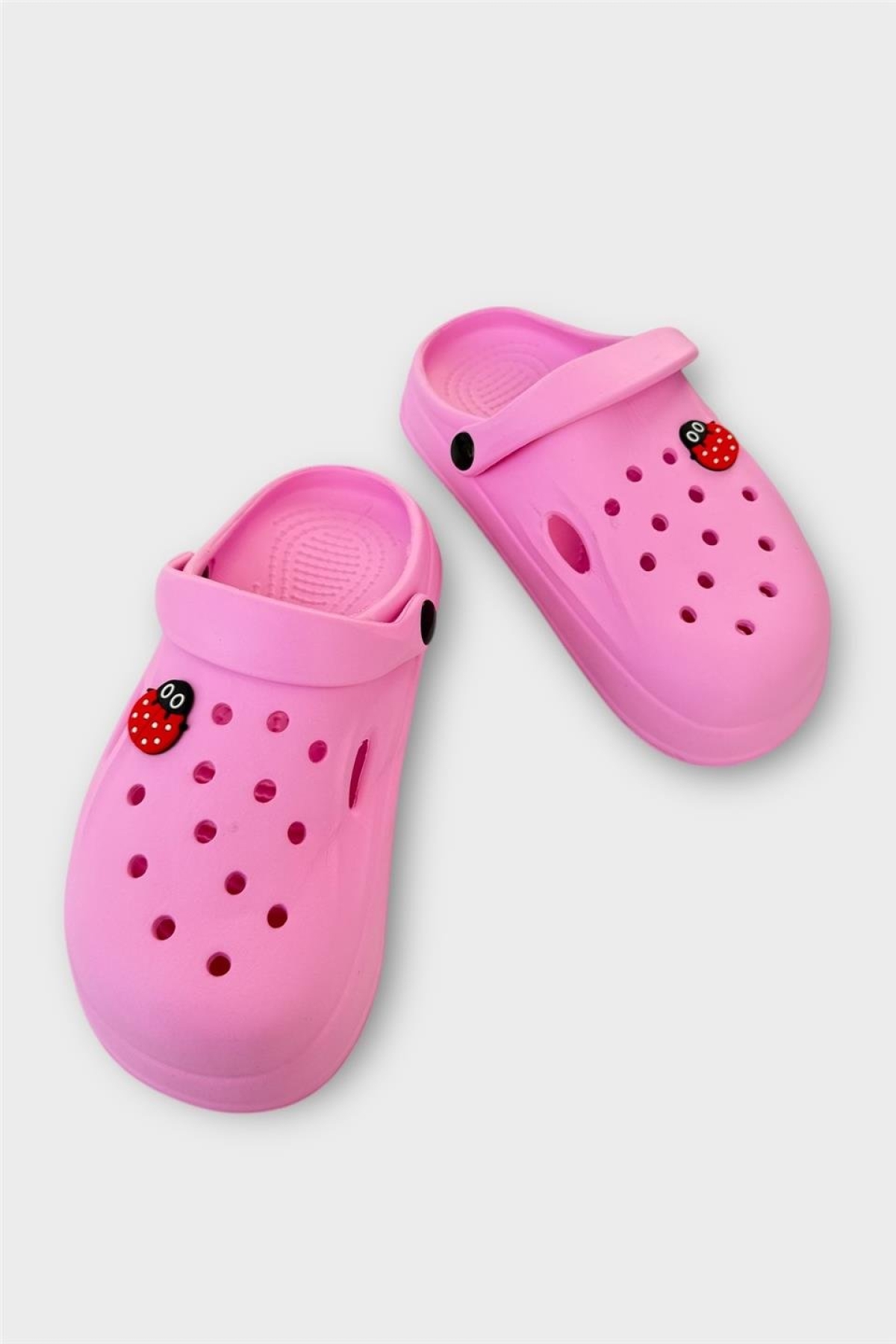 Kadın Comfort Uğur Böceği Tokalı Medikal Hemşire Sabo Terlik PEMBE - Görsel 4