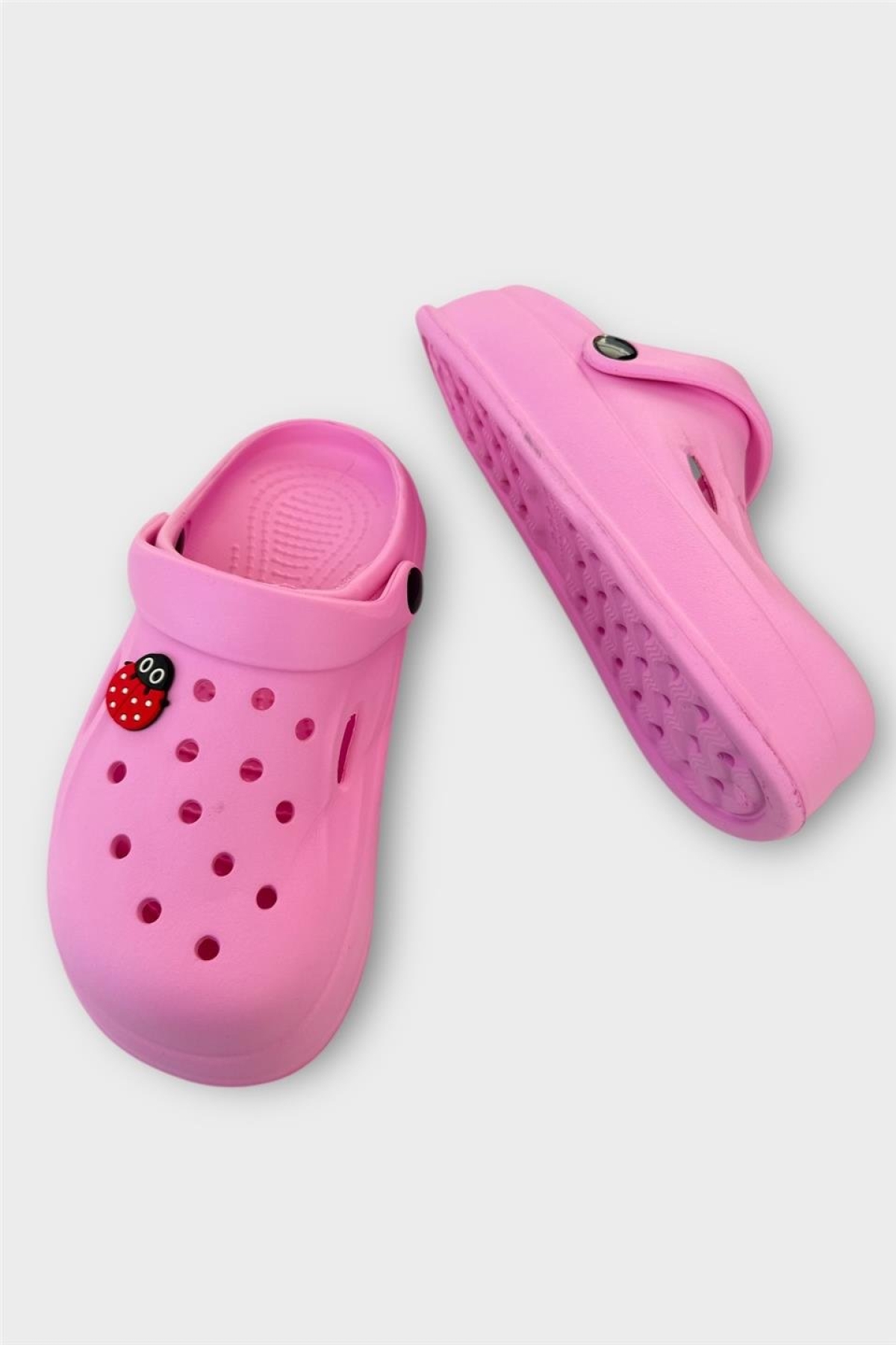 Kadın Comfort Uğur Böceği Tokalı Medikal Hemşire Sabo Terlik PEMBE - Görsel 5