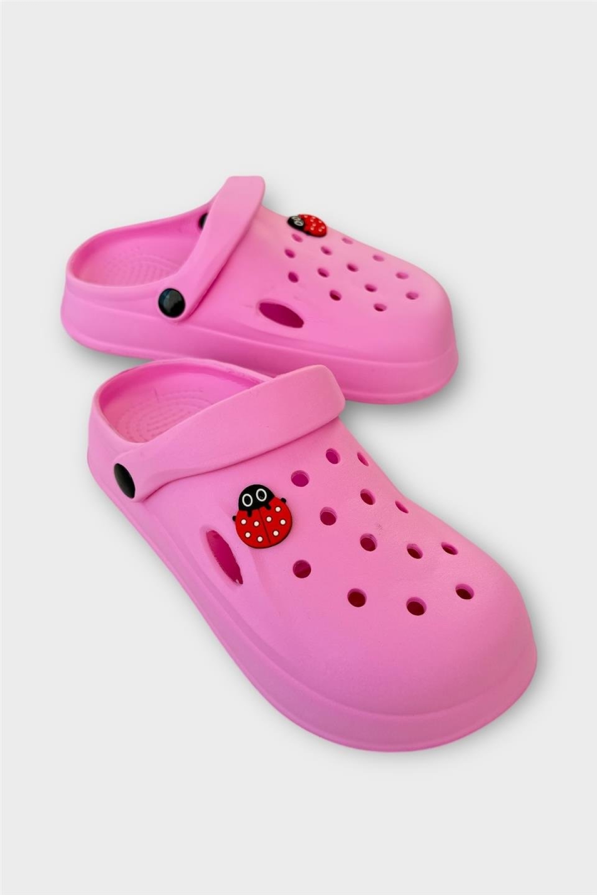 Kadın Comfort Uğur Böceği Tokalı Medikal Hemşire Sabo Terlik PEMBE - Görsel 6