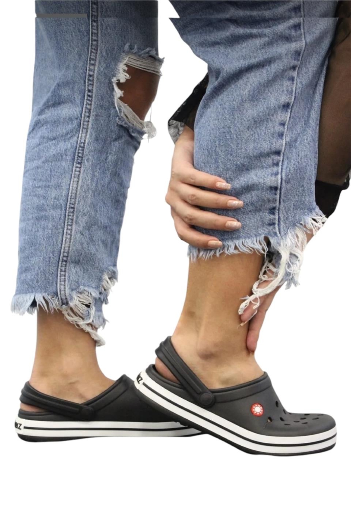 Unisex Comfort Hafif Medikal Hemşire Sabo Terlik SİYAH - Görsel 7