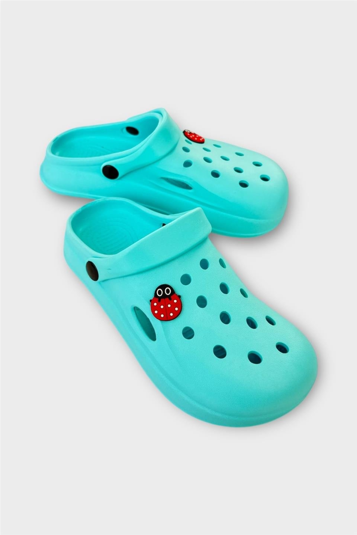 Kadın Comfort Uğur Böceği Tokalı Medikal Hemşire Sabo Terlik TURKUAZ - Görsel 3