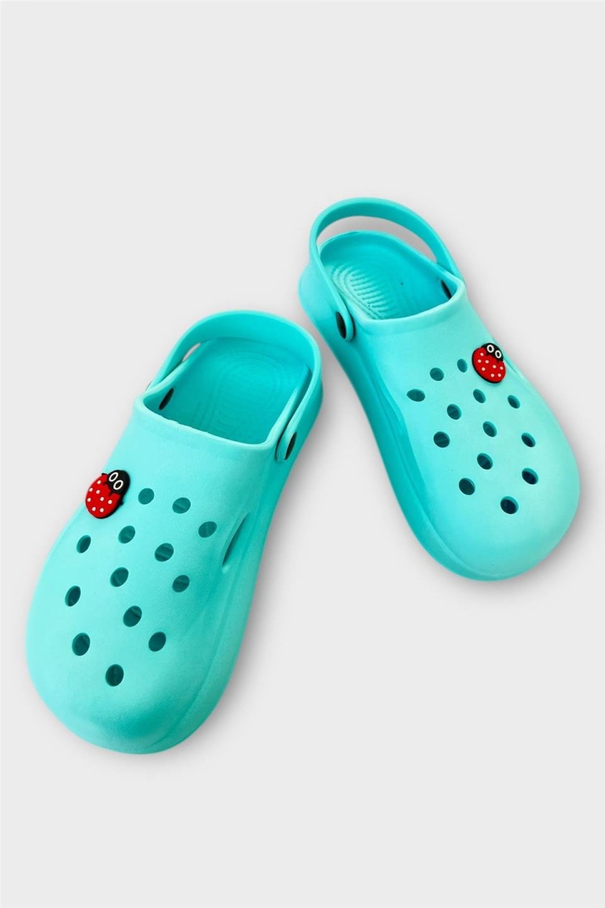 Kadın Comfort Uğur Böceği Tokalı Medikal Hemşire Sabo Terlik TURKUAZ - Görsel 5
