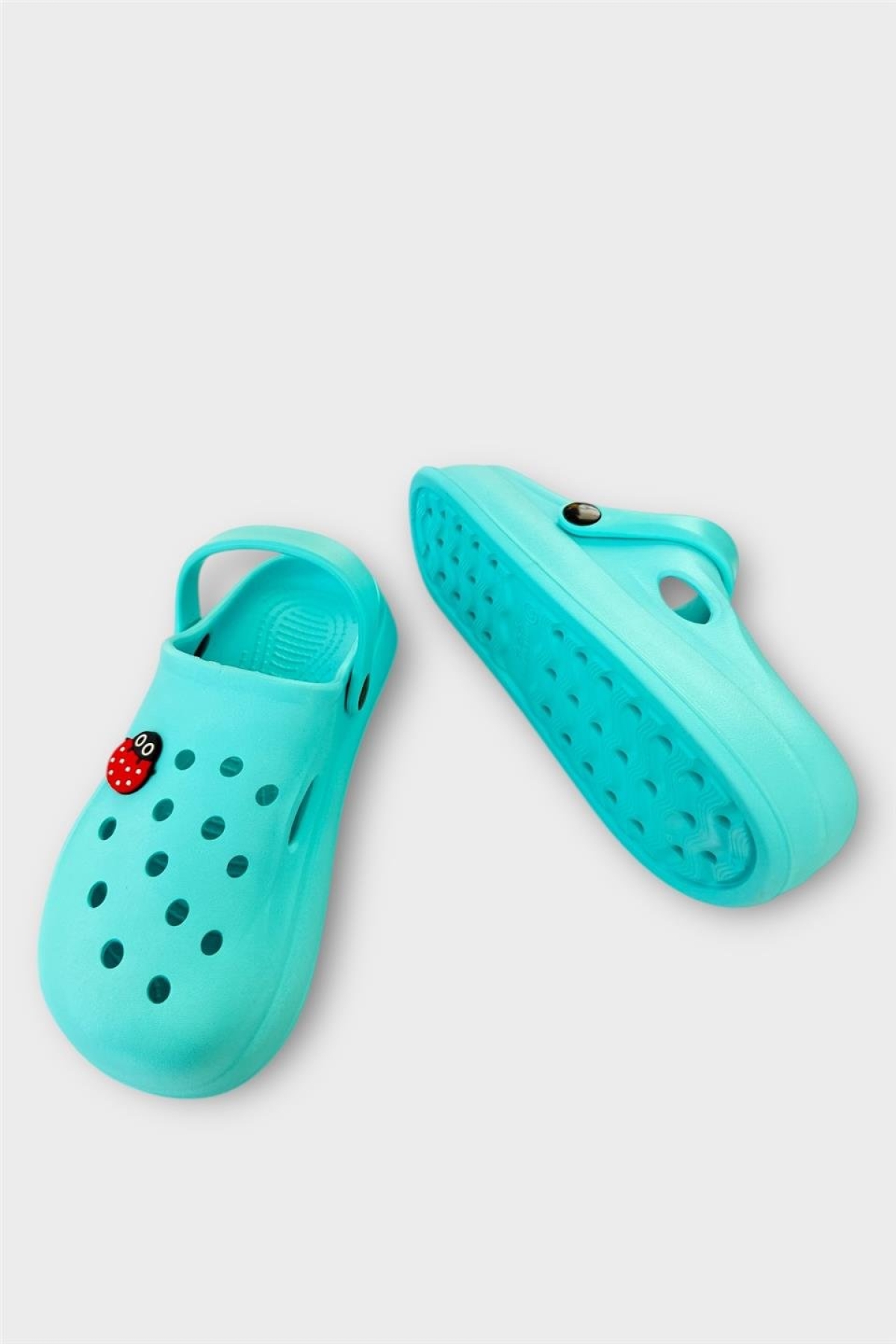 Kadın Comfort Uğur Böceği Tokalı Medikal Hemşire Sabo Terlik TURKUAZ - Görsel 6