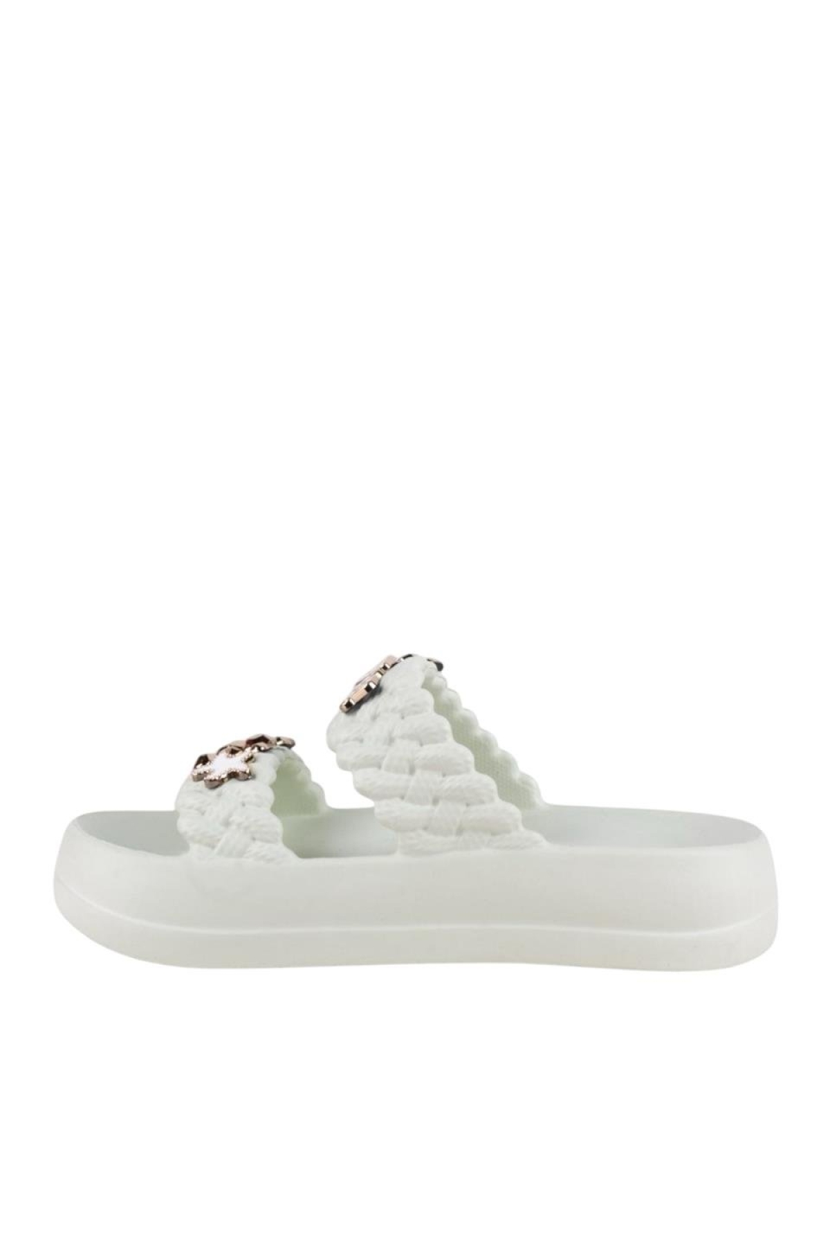 Kadın Taşlı Şık Rahat Konforlu Günlük Terlik SU YEŞİLİ - Görsel 3
