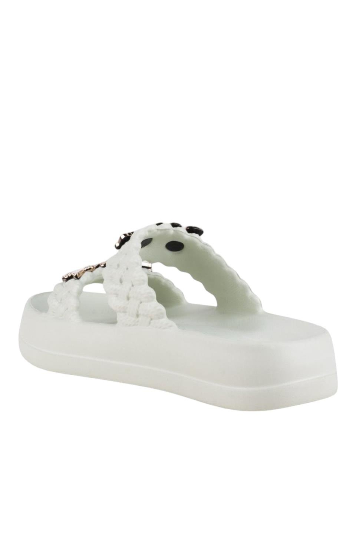 Kadın Taşlı Şık Rahat Konforlu Günlük Terlik SU YEŞİLİ - Görsel 4