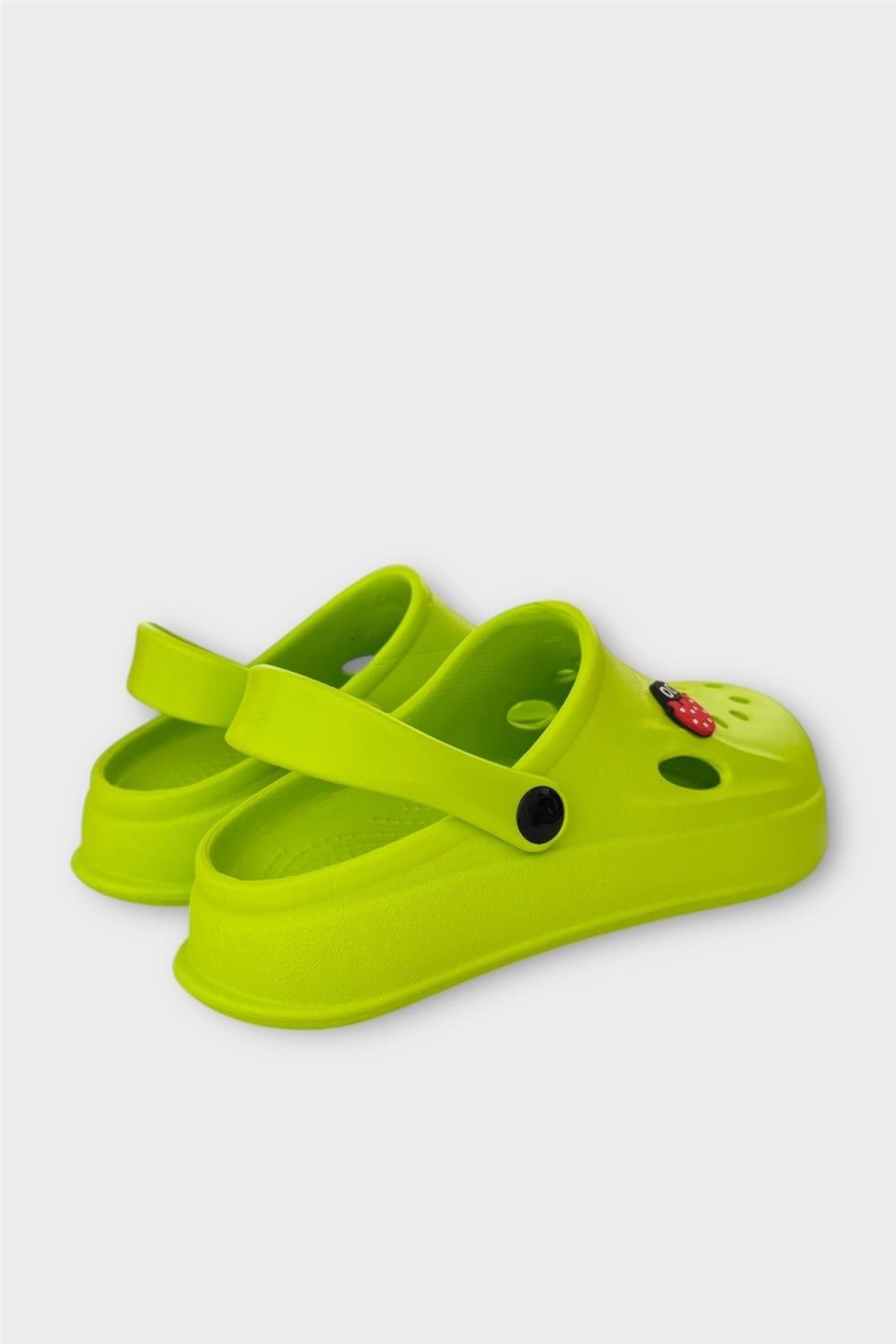 Kadın Comfort Uğur Böceği Tokalı Medikal Hemşire Sabo Terlik YEŞİL - Görsel 4