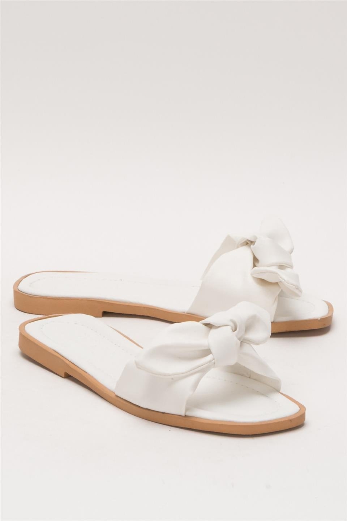 Kadın Fiyonklu Günlük YazlıkTerlik BEYAZ - Görsel 3