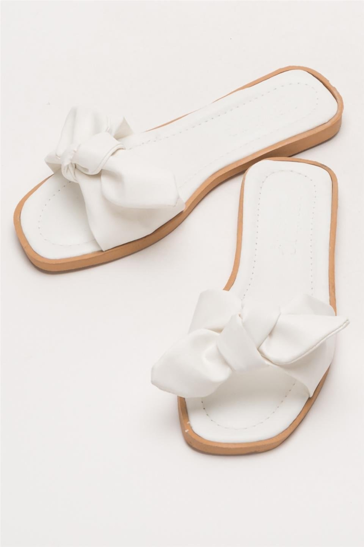 Kadın Fiyonklu Günlük YazlıkTerlik BEYAZ - Görsel 8