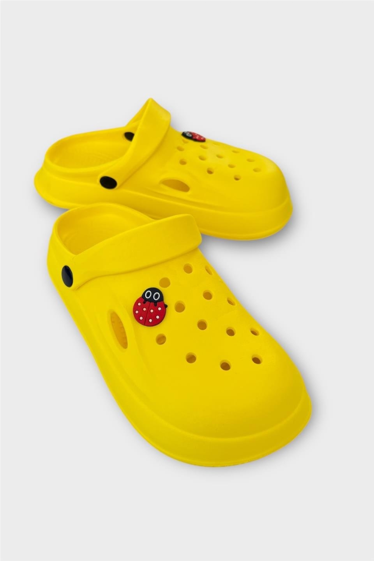 Kadın Comfort Uğur Böceği Tokalı Medikal Hemşire Sabo Terlik SARI - Görsel 3