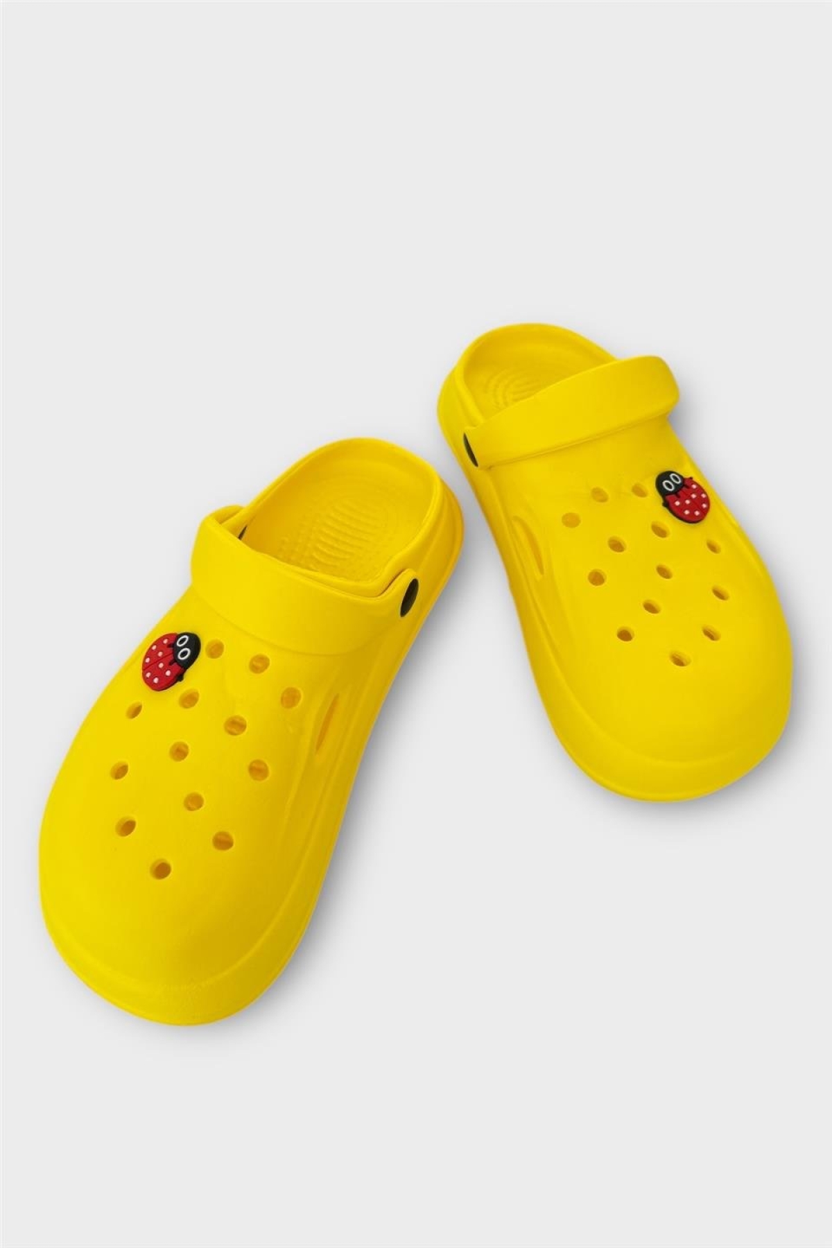 Kadın Comfort Uğur Böceği Tokalı Medikal Hemşire Sabo Terlik SARI - Görsel 4