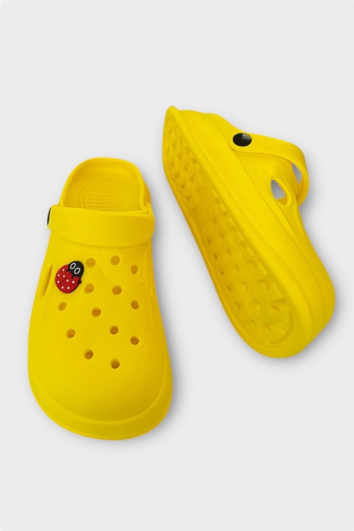 Kadın Comfort Uğur Böceği Tokalı Medikal Hemşire Sabo Terlik SARI - Görsel 5