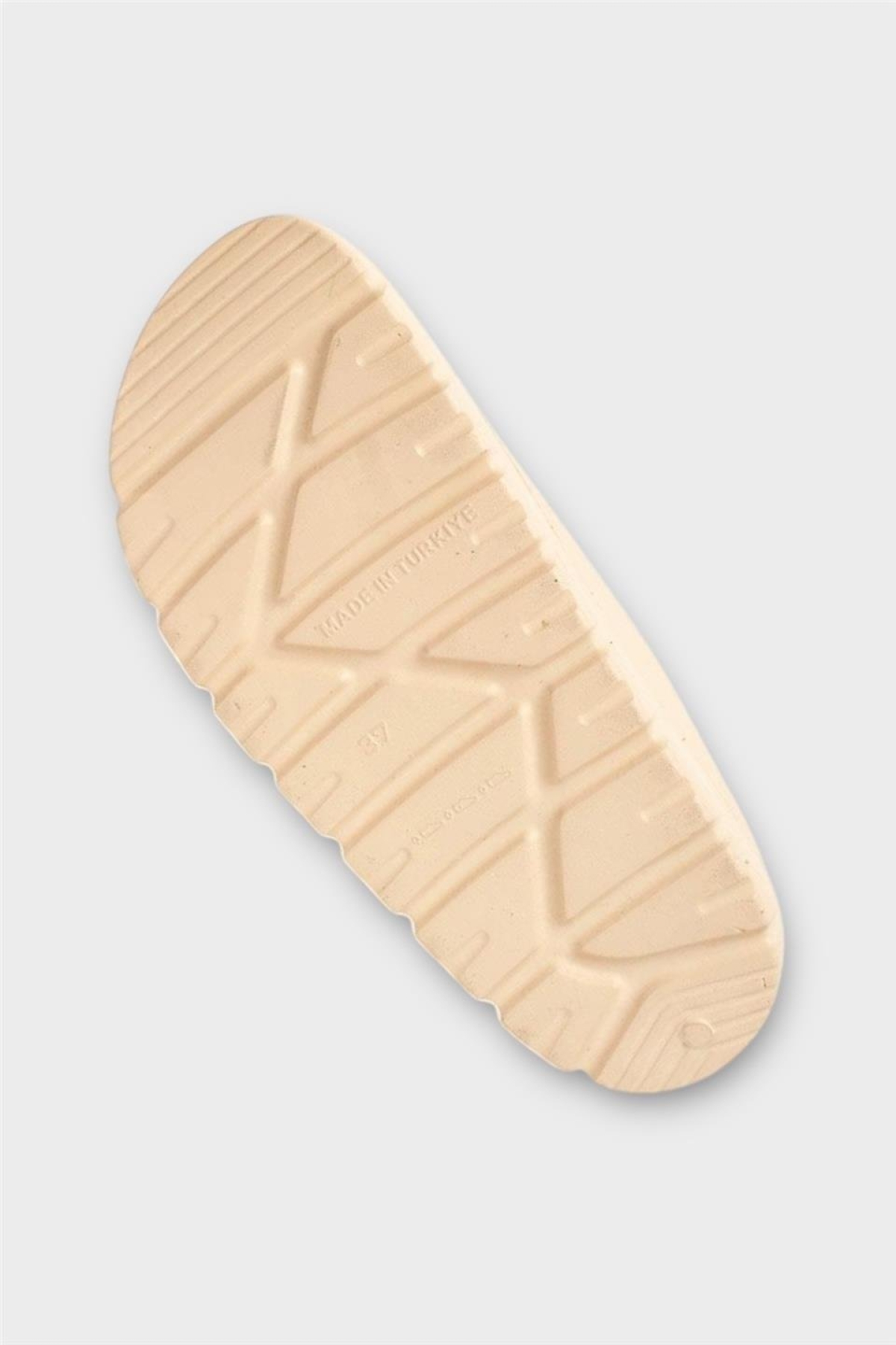Yüksek Taban Tokalı Şık Kadın Terlik BEJ - Görsel 6