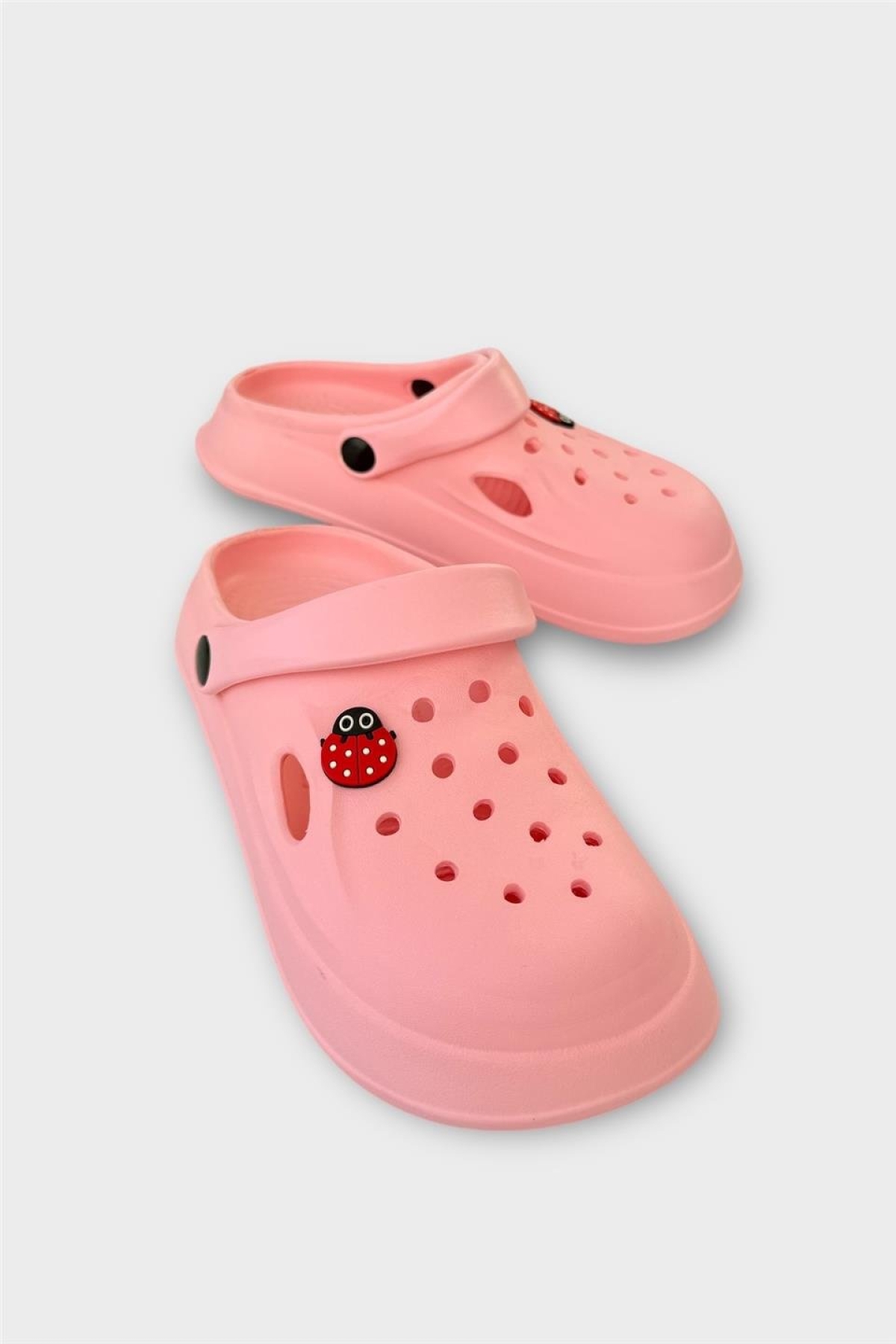 Kadın Comfort Uğur Böceği Tokalı Medikal Hemşire Sabo Terlik PUDRA - Görsel 3