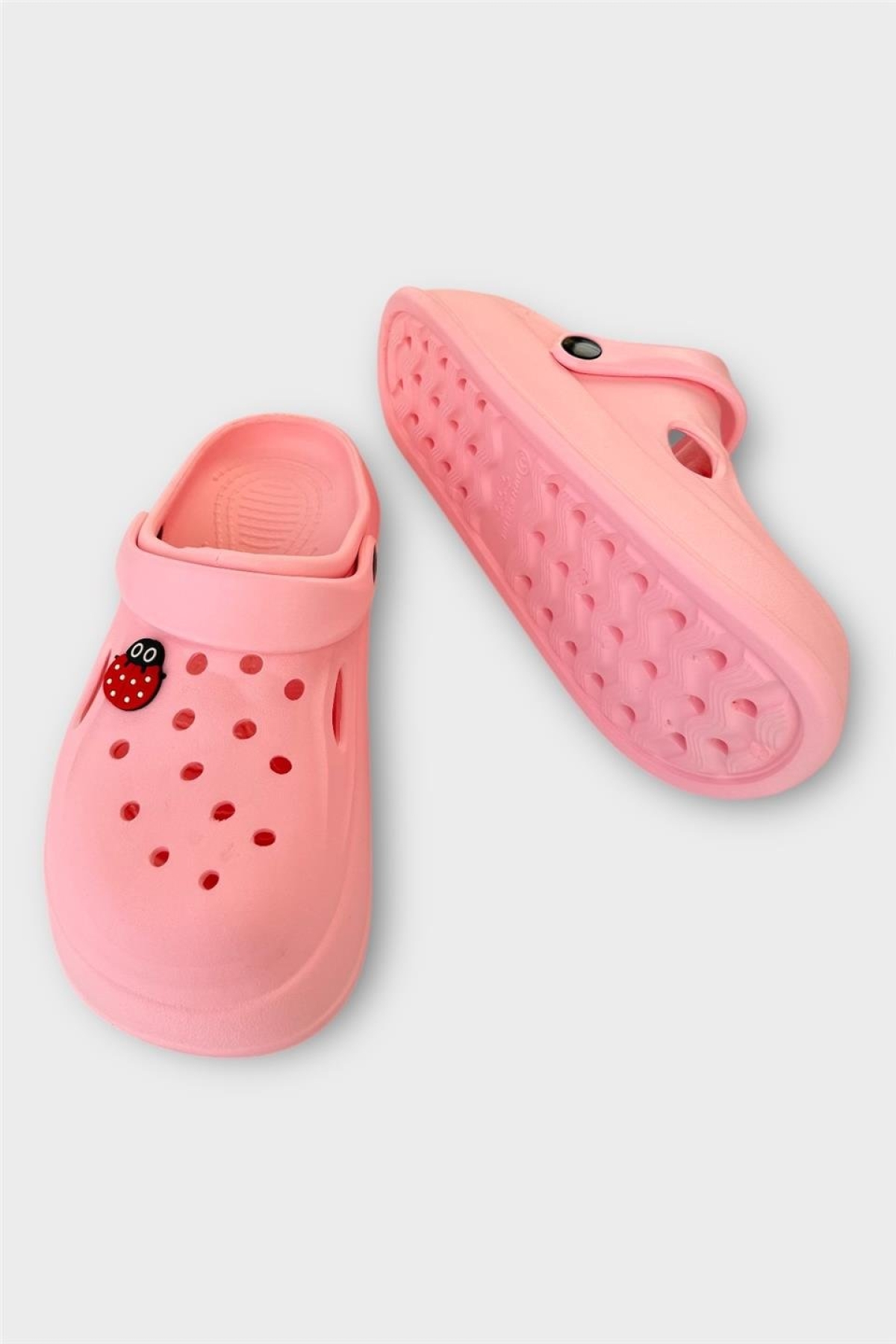 Kadın Comfort Uğur Böceği Tokalı Medikal Hemşire Sabo Terlik PUDRA - Görsel 6