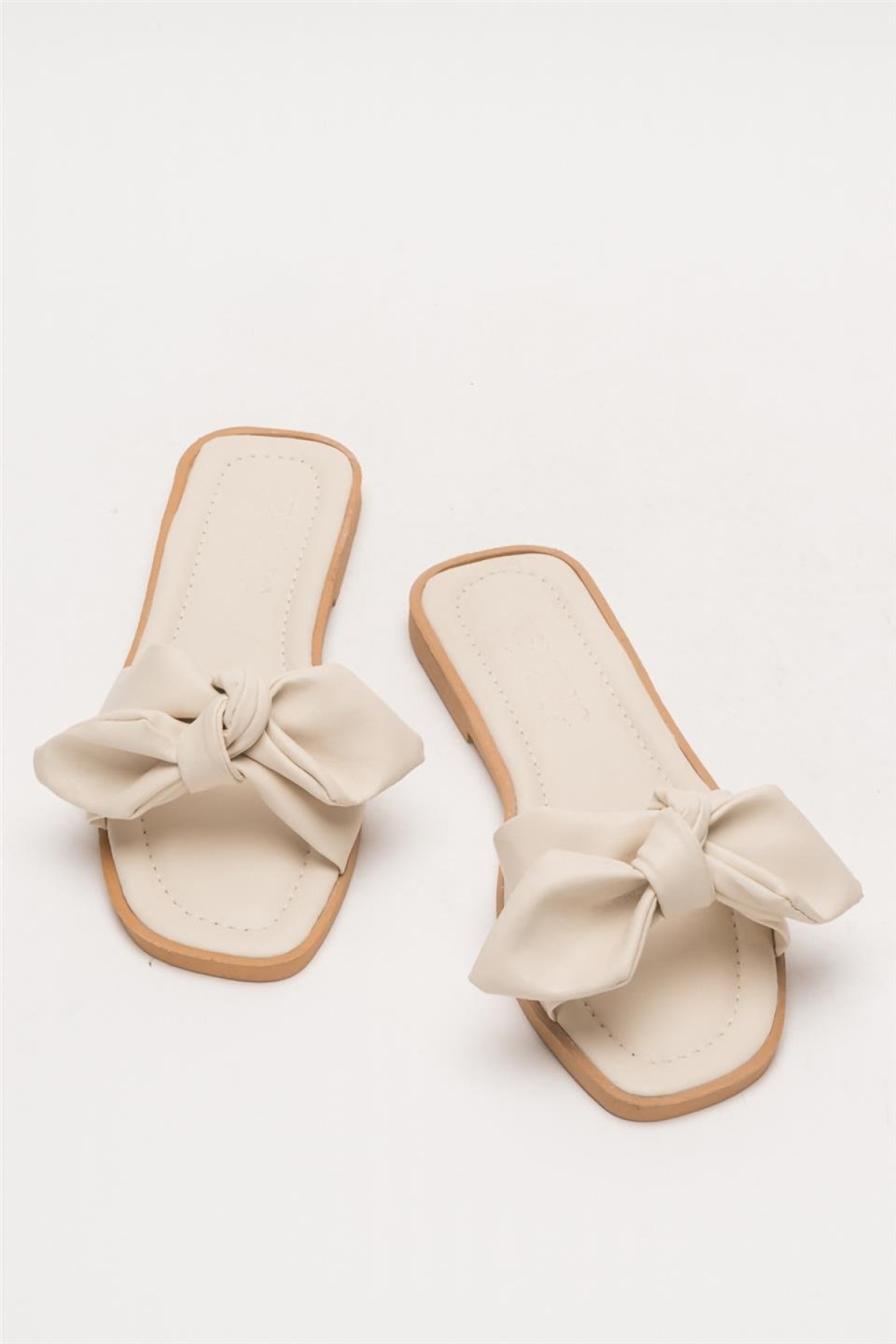 Kadın Fiyonklu Günlük YazlıkTerlik KREM - Görsel 7